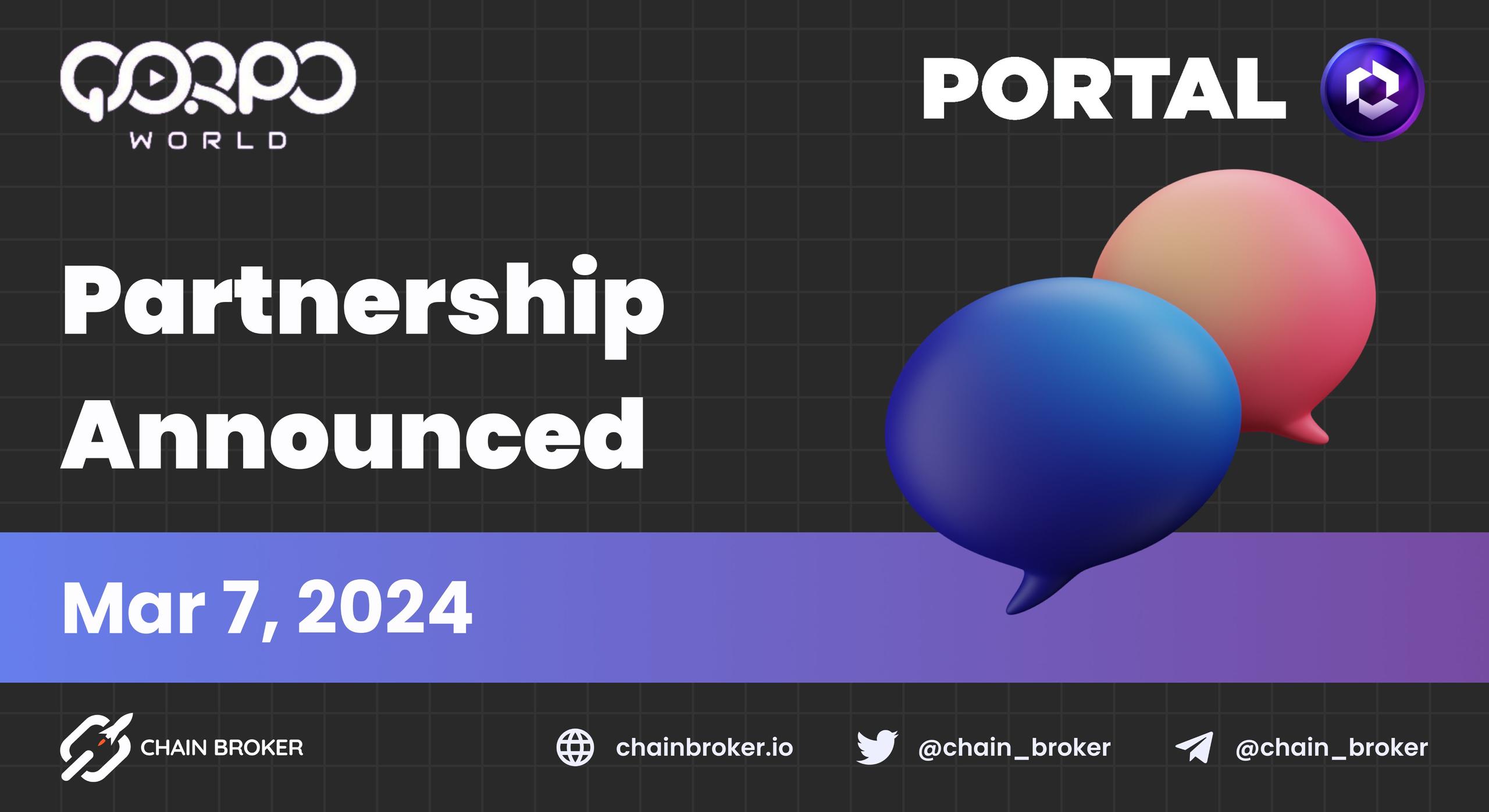 QORPO WORLD announces partnership with Portal