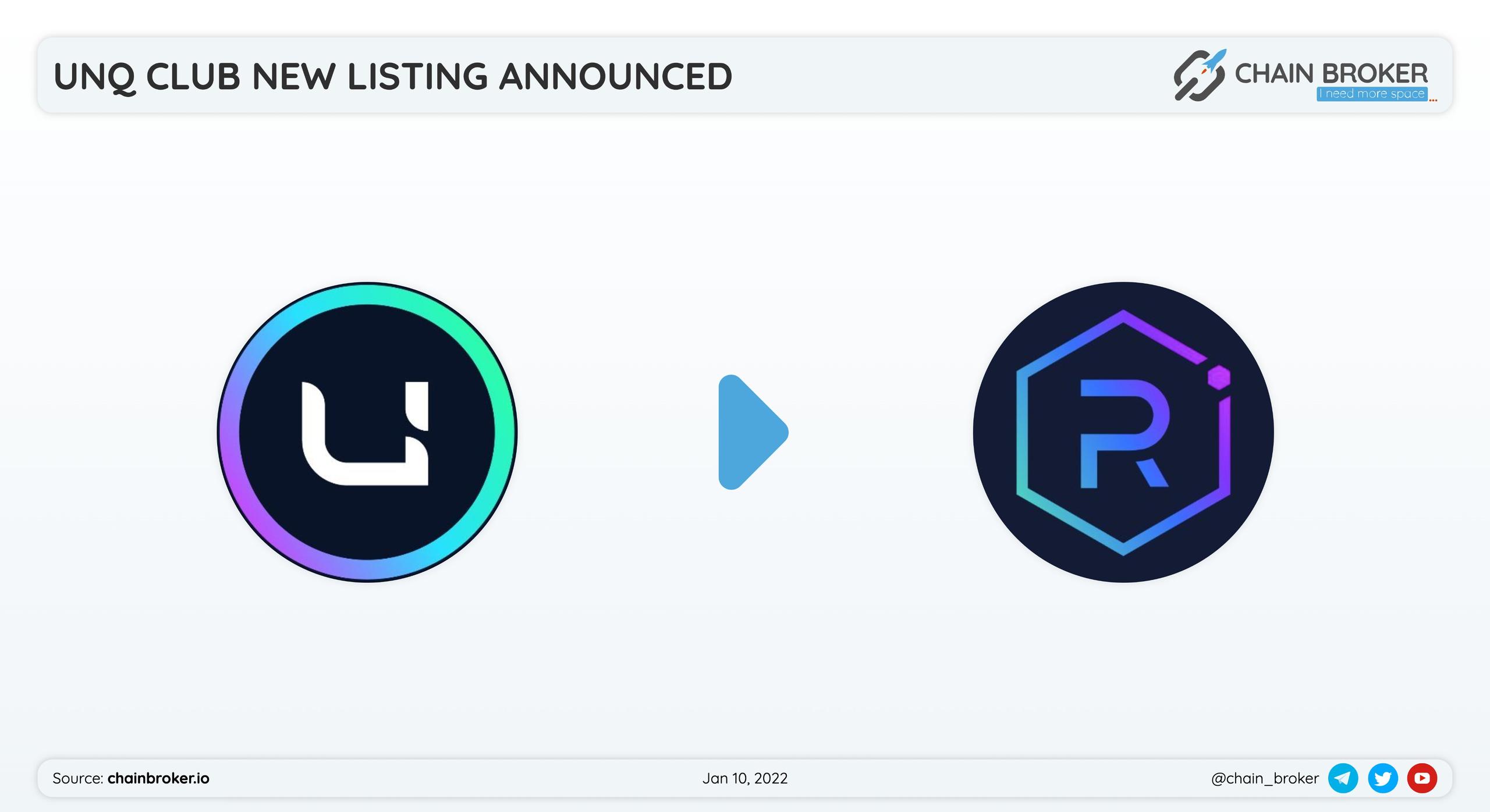 UNQ Club is now listed on Raydium Protocol. Now users can both trade and add LP on the platform.