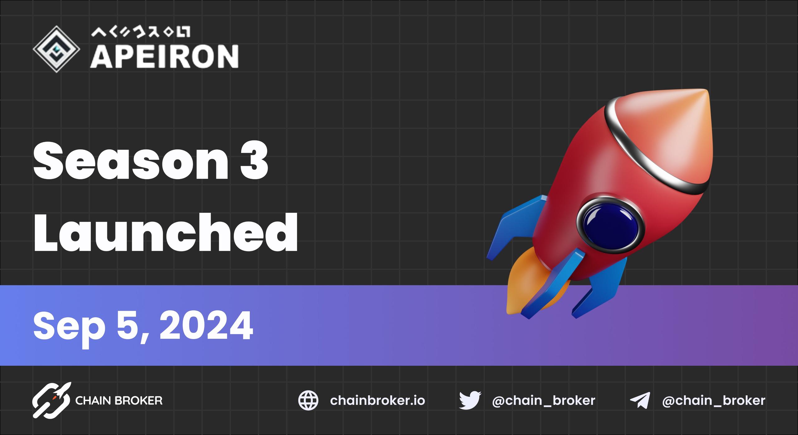 Apeiron Season 3 Goes Live