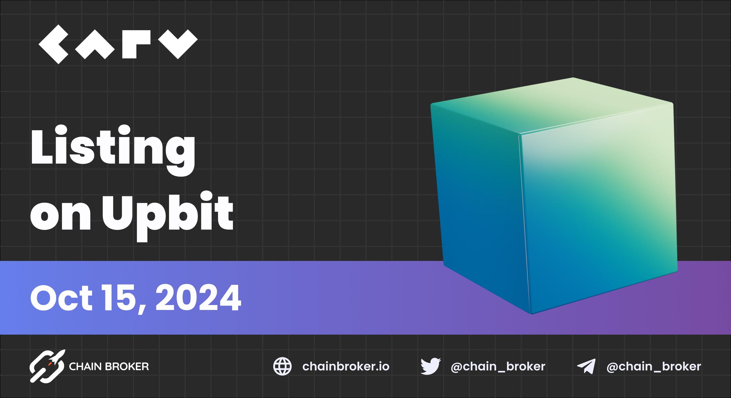 CARV Announces Listing on Upbit