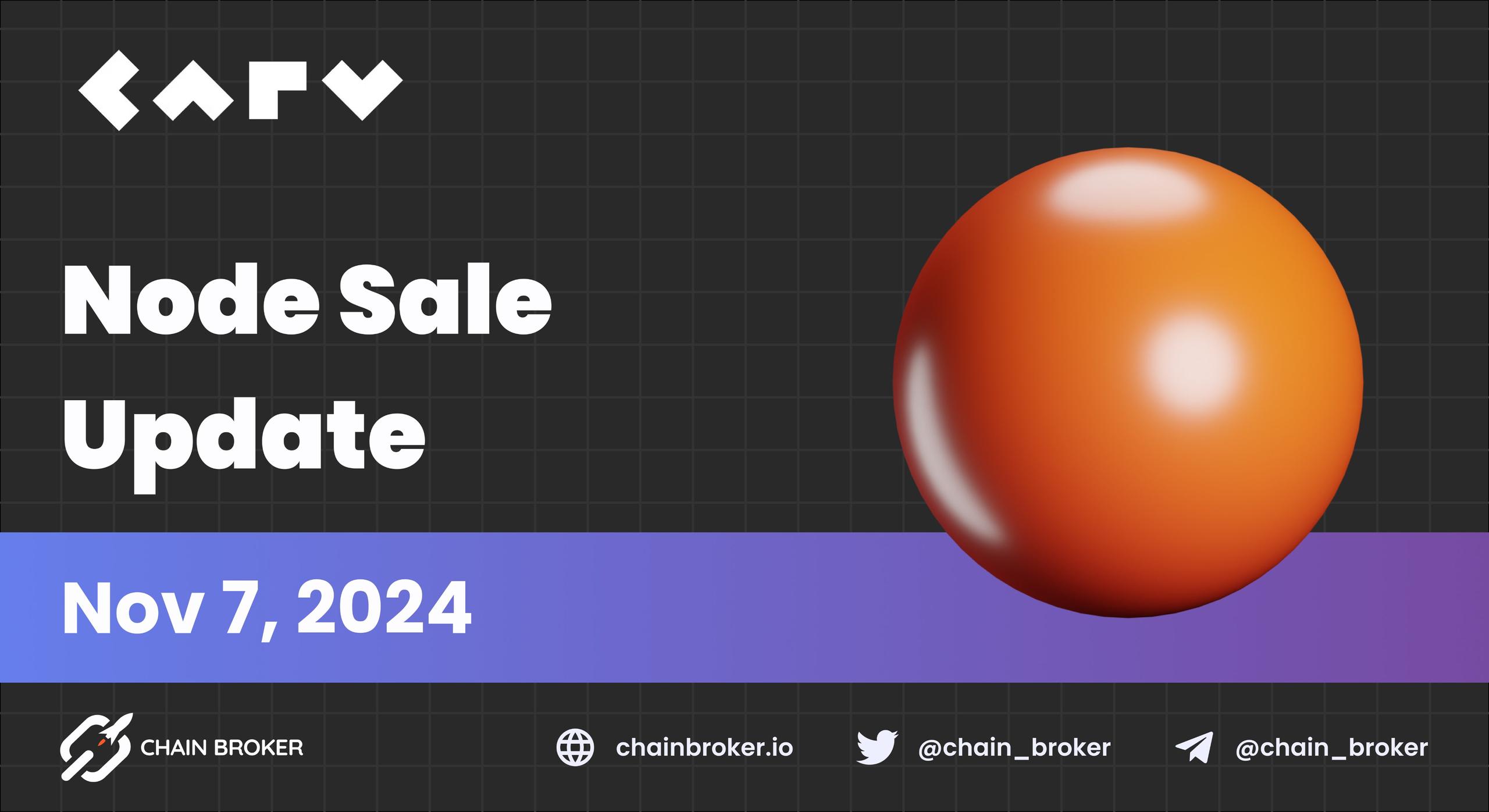 CARV Updates the Node Sale Mechanism