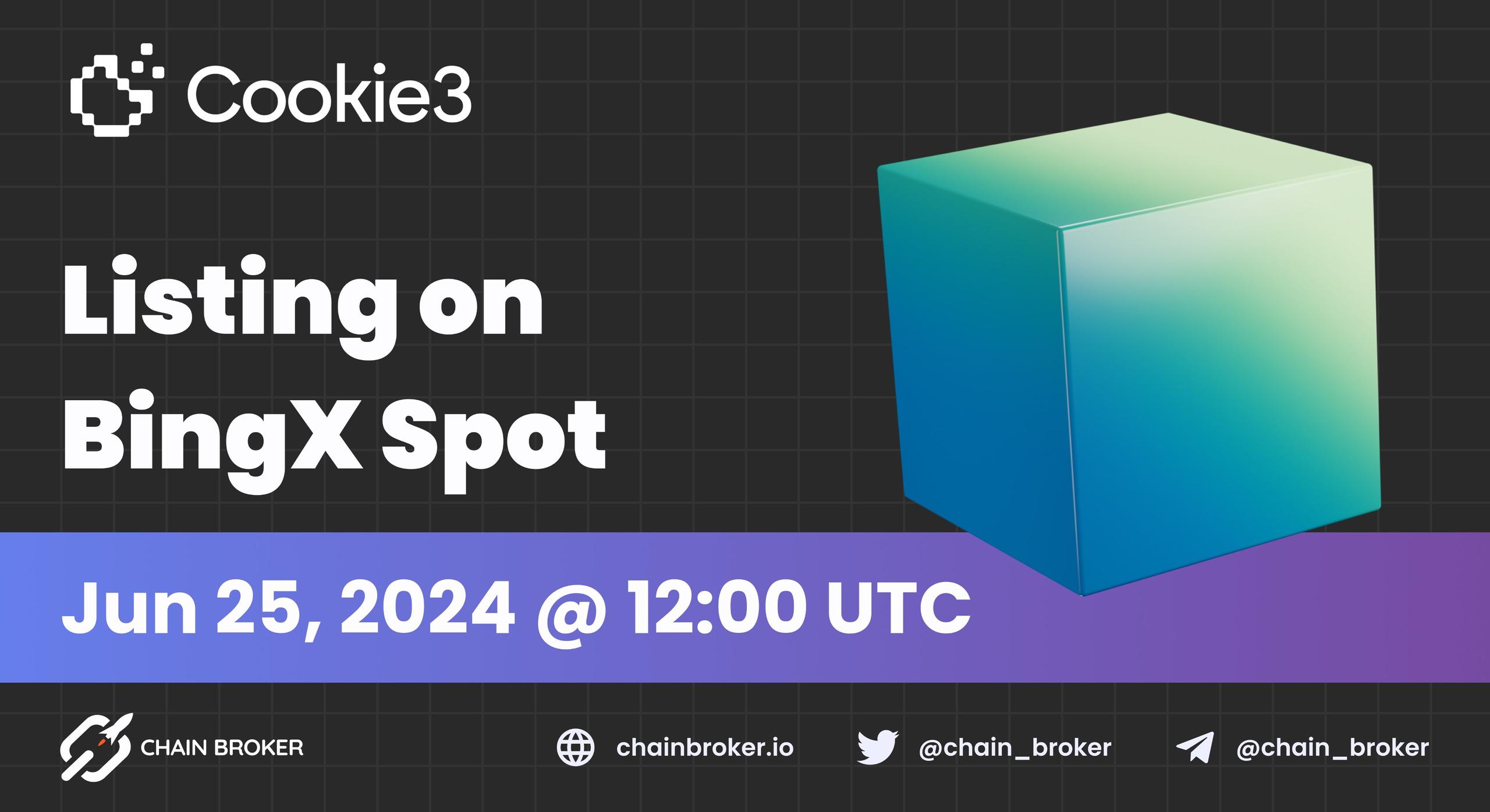 $COOKIE Listing on BingX Announced