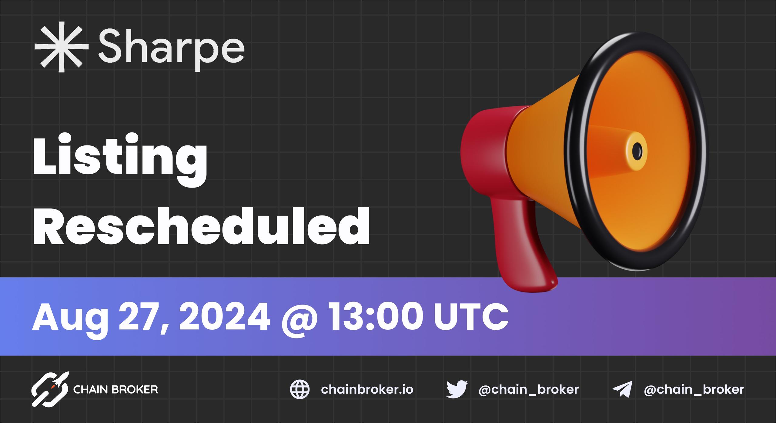 Sharpe AI Listing Delayed
