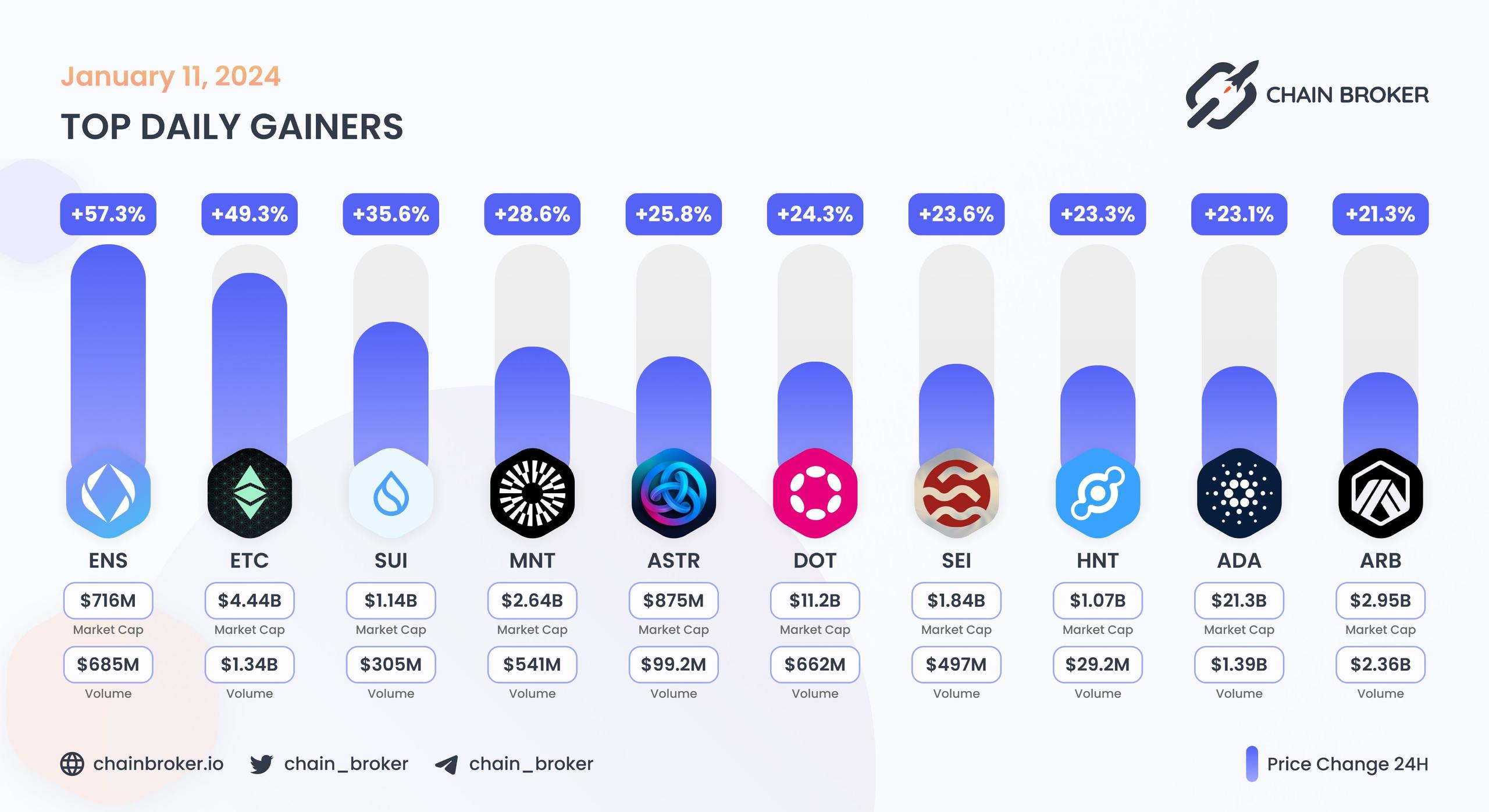 Top daily gainers