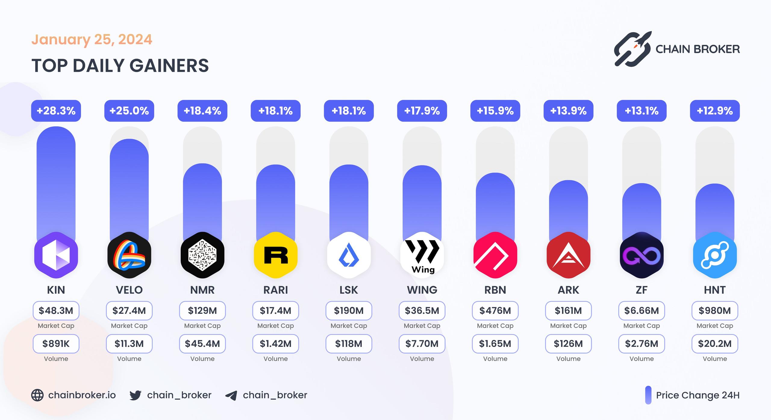 Top daily gainers