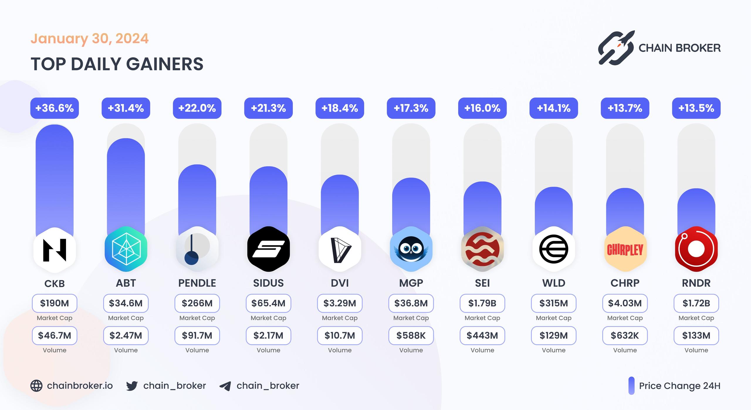 Top daily gainers