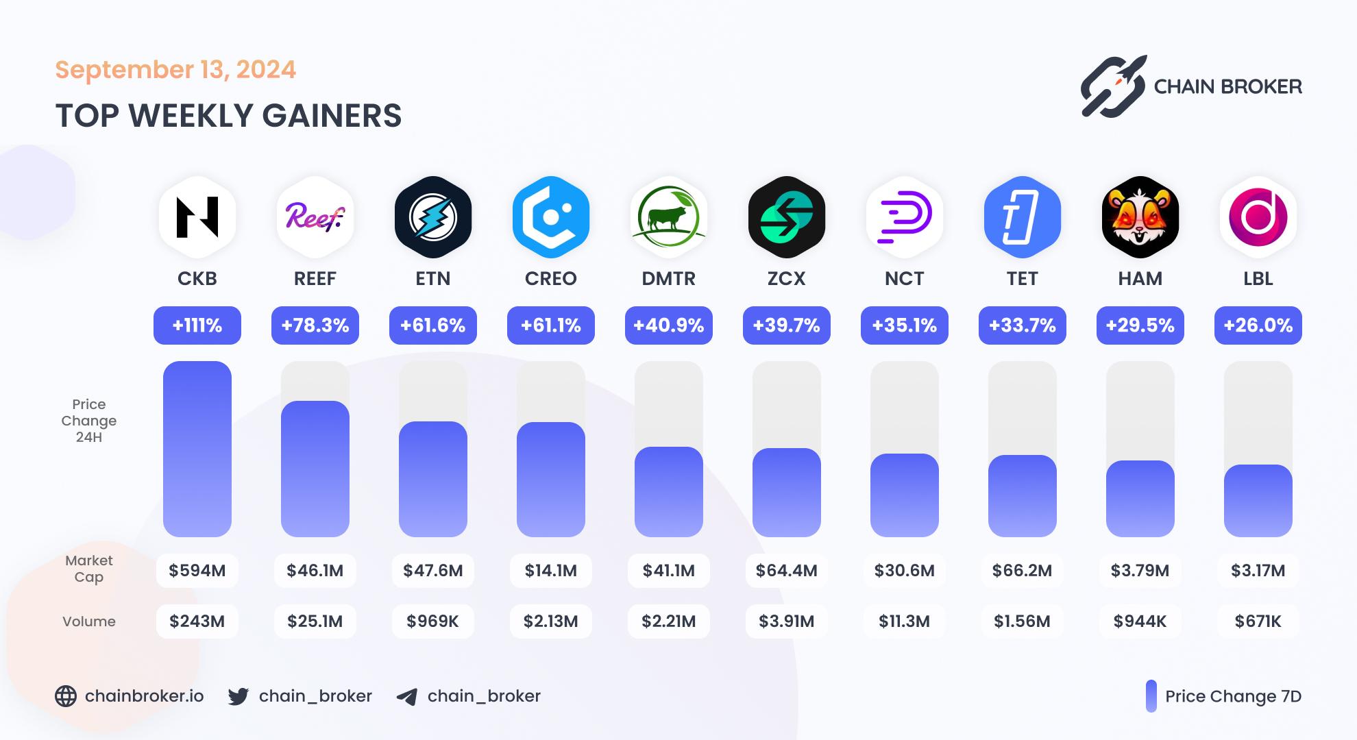 Top weekly gainers