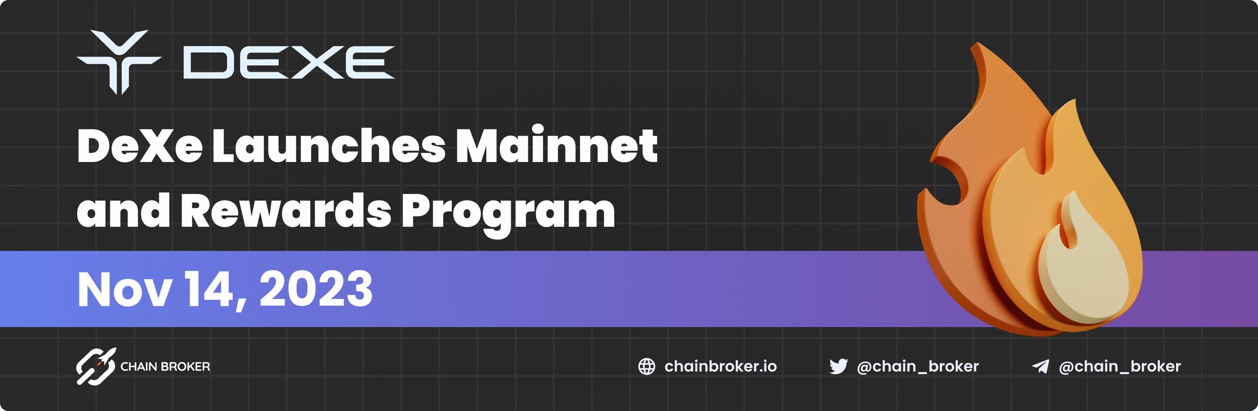 DeXe Protocol launches Mainnet and Rewards Program DeXe Protocol launches Mainnet and Rewards Program