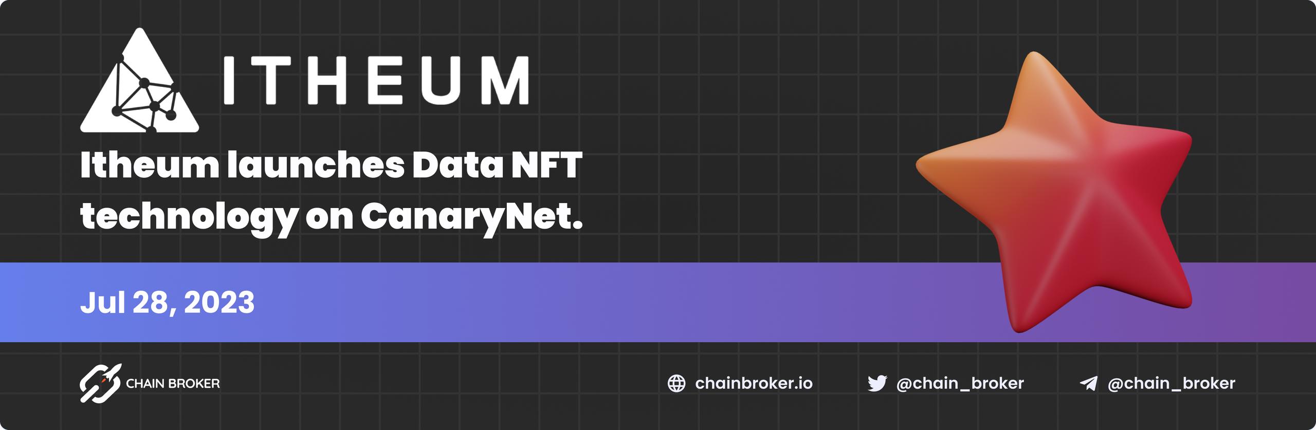 Itheum launches Data NFT technology on CanaryNet. Itheum launches Data NFT technology on CanaryNet.