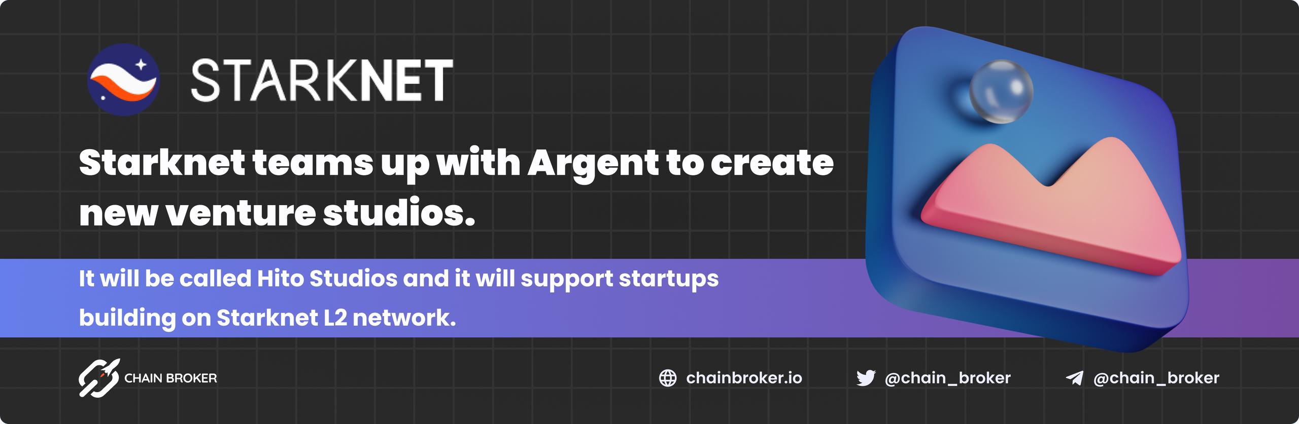 Starknet and Argent present new venture studio. Starknet and Argent present new venture studio.