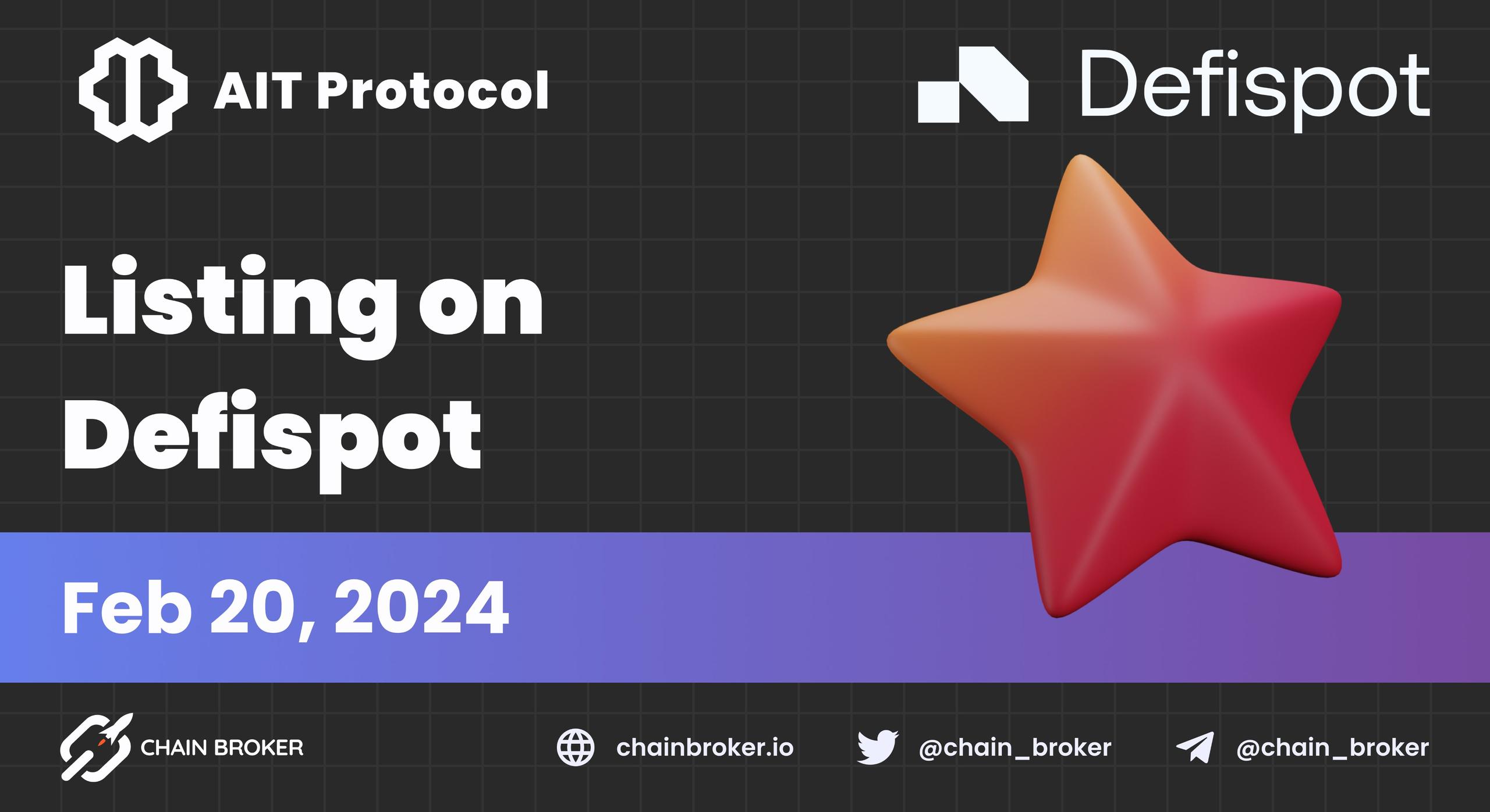AIT Protocol has been listed on Defispot AIT Protocol has been listed on Defispot