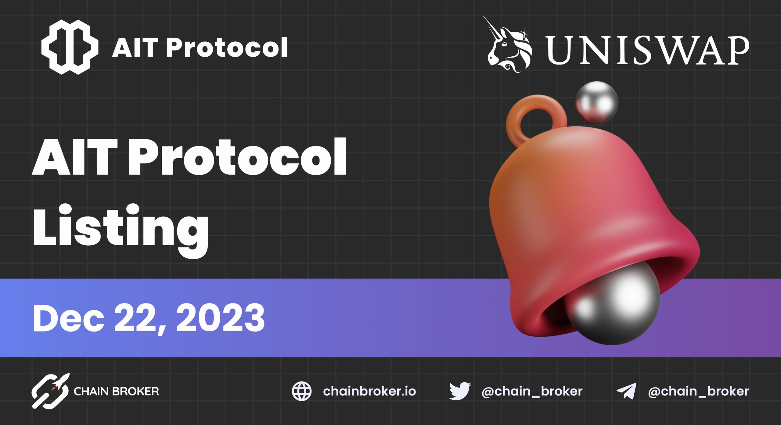 AIT Protocol will be listed on Uniswap AIT Protocol will be listed on Uniswap