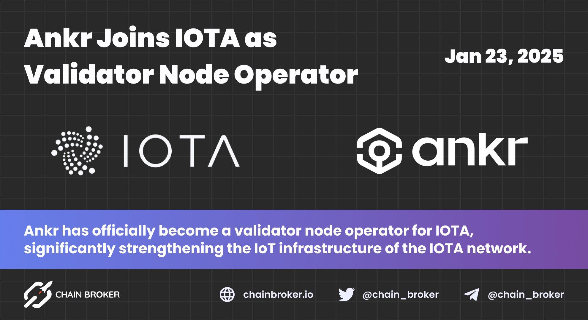 Ankr Joins IOTA as Validator Node Operator Ankr Joins IOTA as Validator Node Operator
