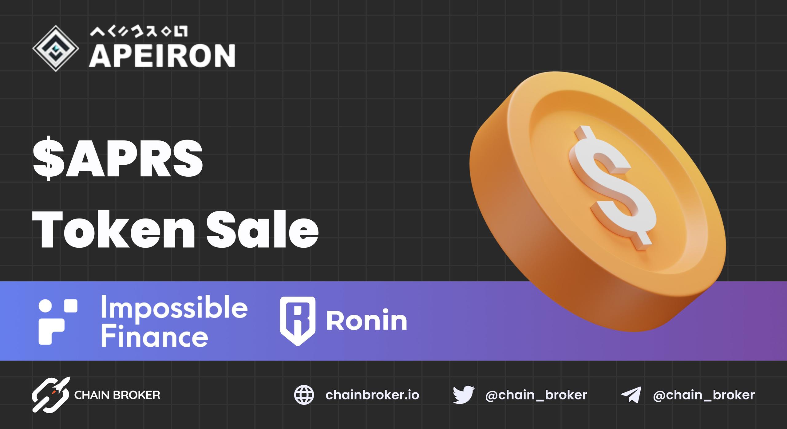 Apeiron announces the first $APRS Community Round Apeiron announces the first $APRS Community Round
