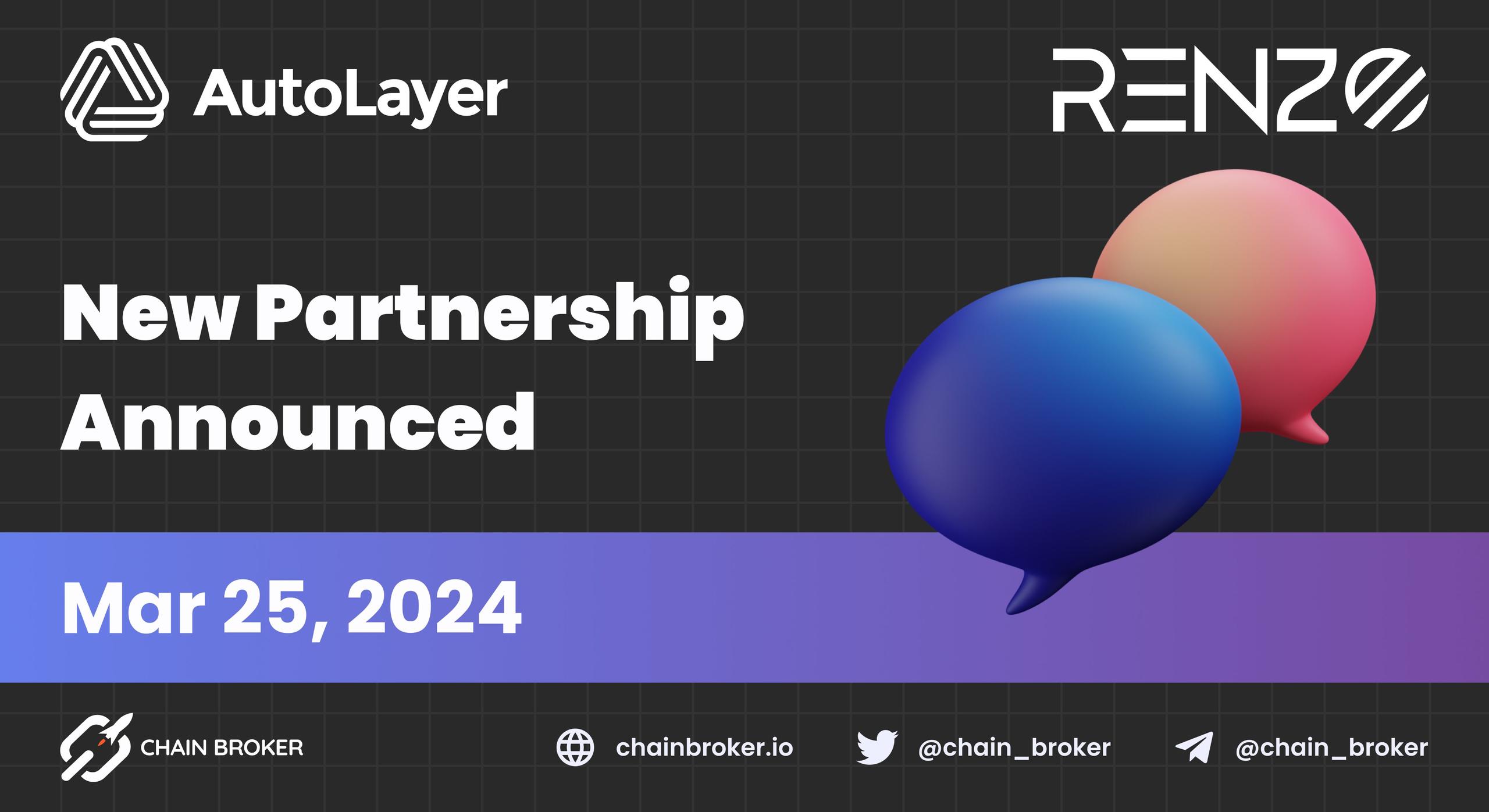 AutoLayer integrates with Renzo Protocol AutoLayer integrates with Renzo Protocol