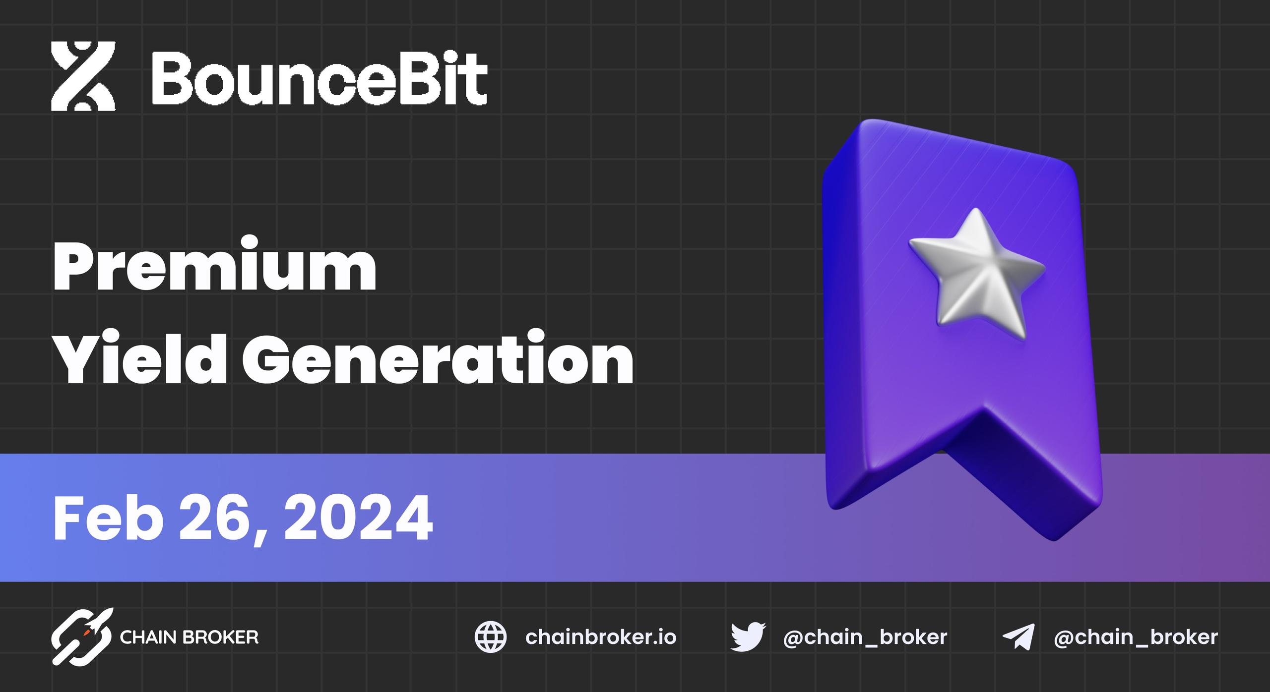 BounceBit opens Premium Yield Generation to early-access users BounceBit opens Premium Yield Generation to early-access users