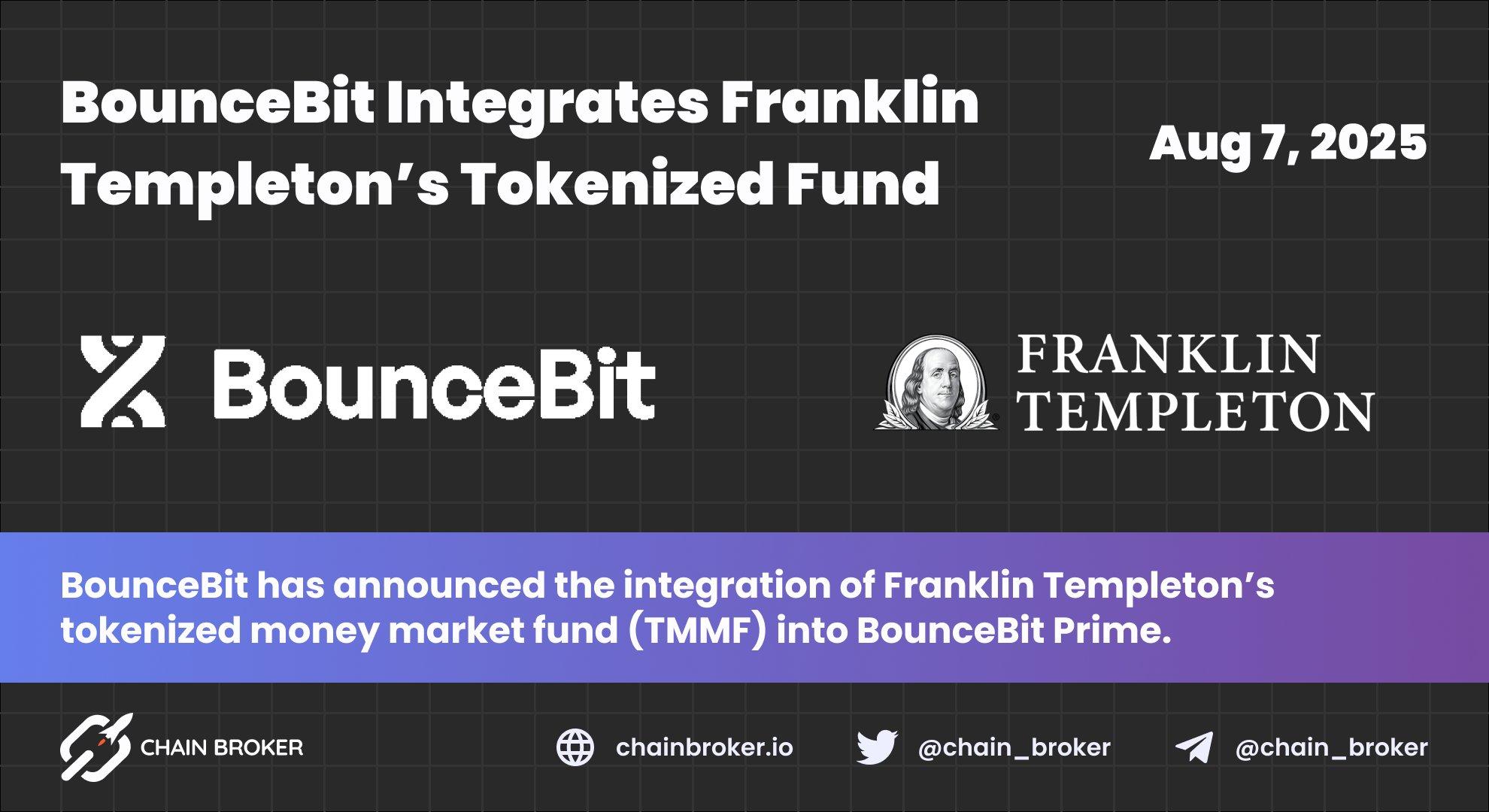 BounceBit Prime Integrates Franklin Templeton’s Tokenized Fund BounceBit Prime Integrates Franklin Templeton’s Tokenized Fund
