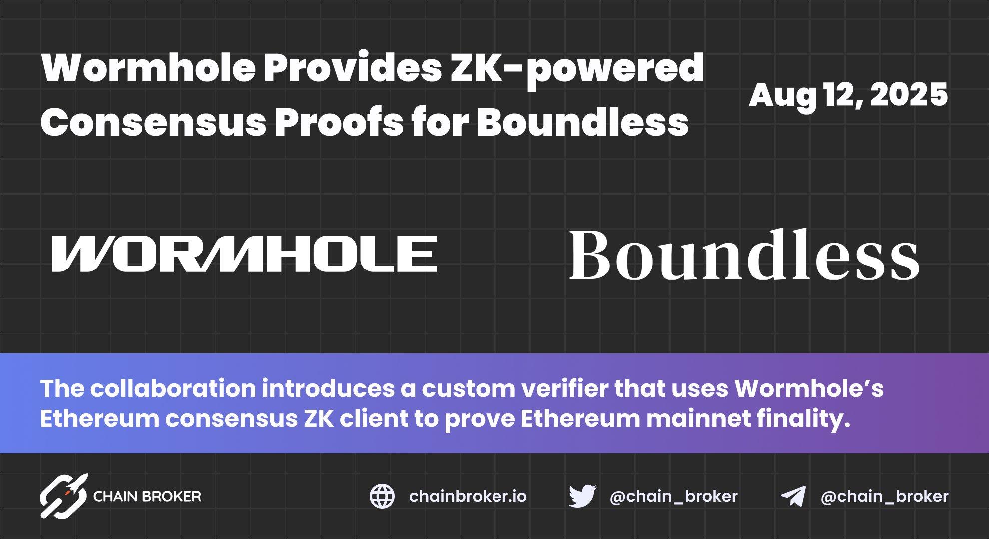 Boundless Partners with Wormhole for ZK-powered Consensus Proofs Boundless Partners with Wormhole for ZK-powered Consensus Proofs