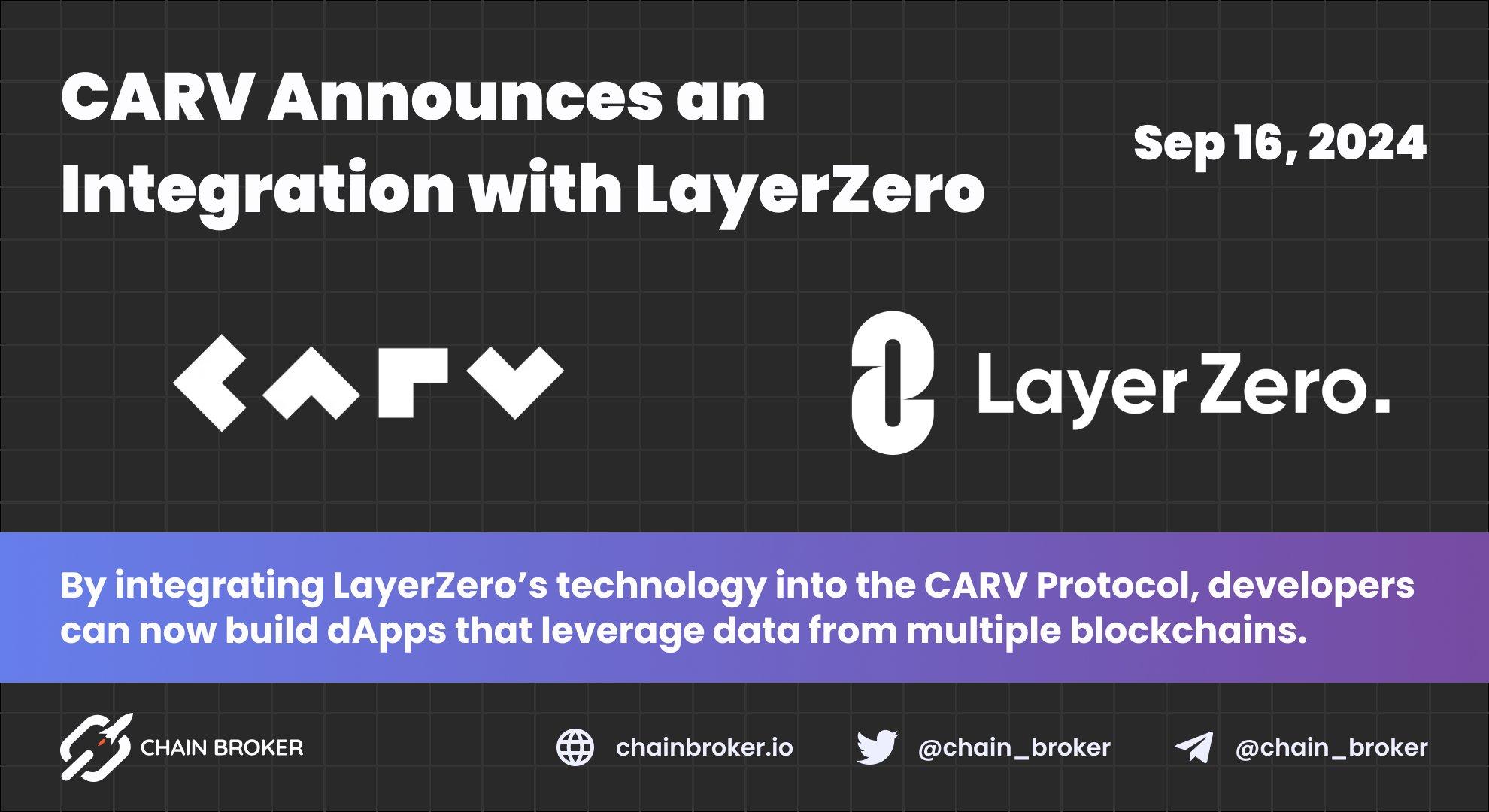 CARV Announces an integration with LayerZero CARV Announces an integration with LayerZero