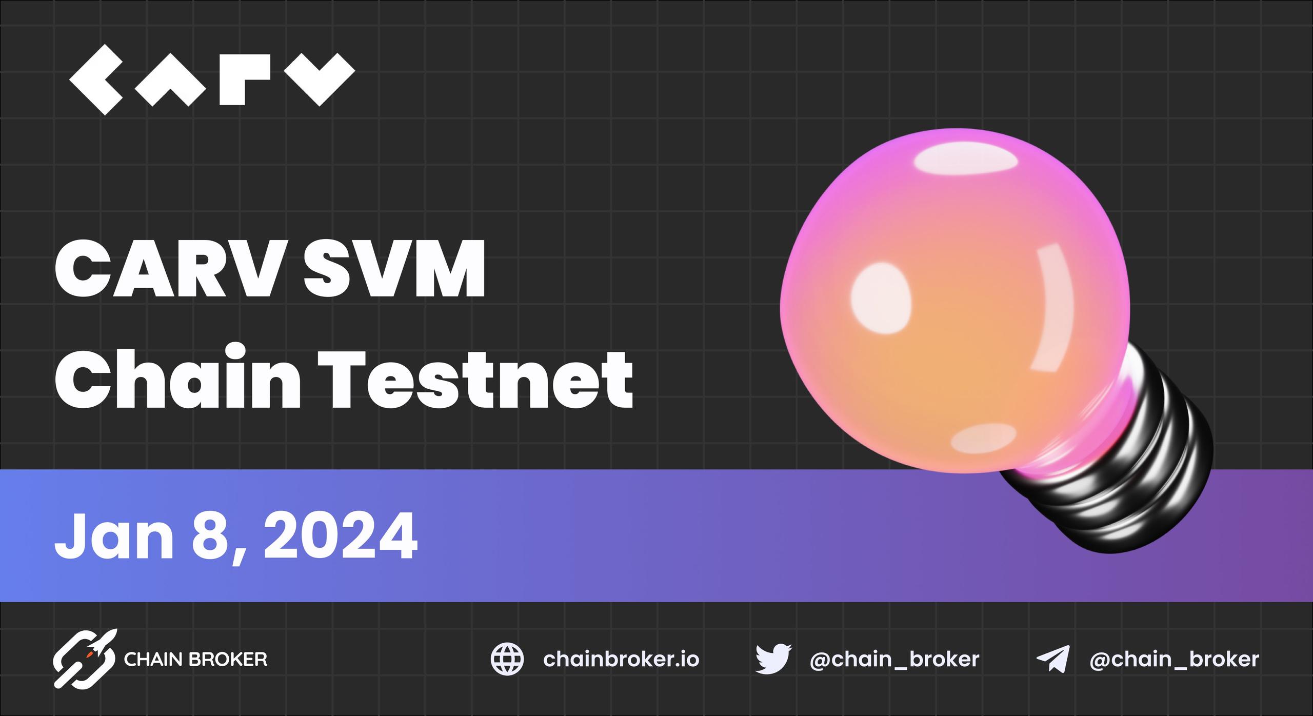 CARV Announces the Launch of CARV SVM Chain Testnet CARV Announces the Launch of CARV SVM Chain Testnet