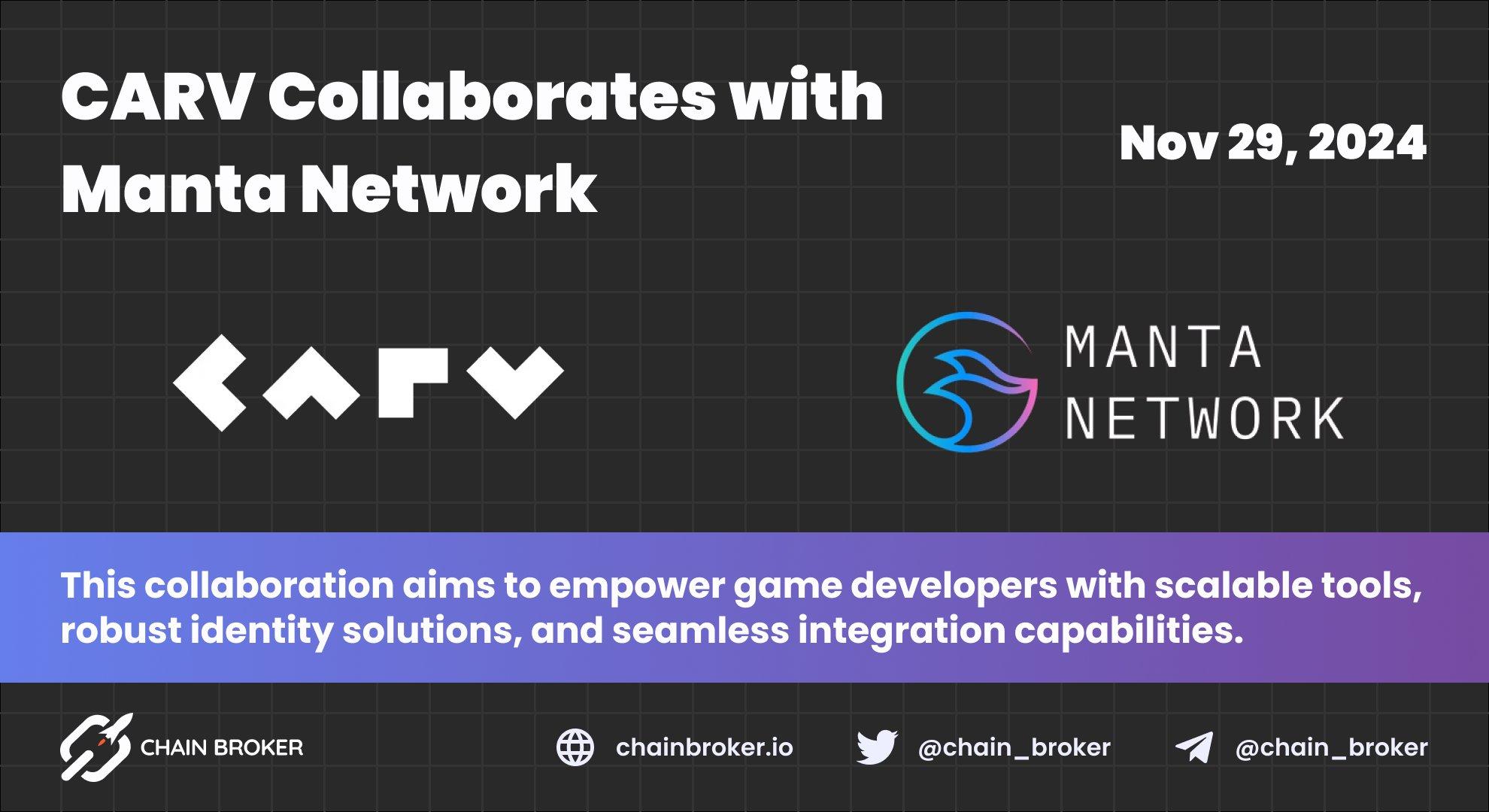 CARV Collaborates with Manta Network to Accelerate Web3 Gaming Adoption CARV Collaborates with Manta Network to Accelerate Web3 Gaming Adoption