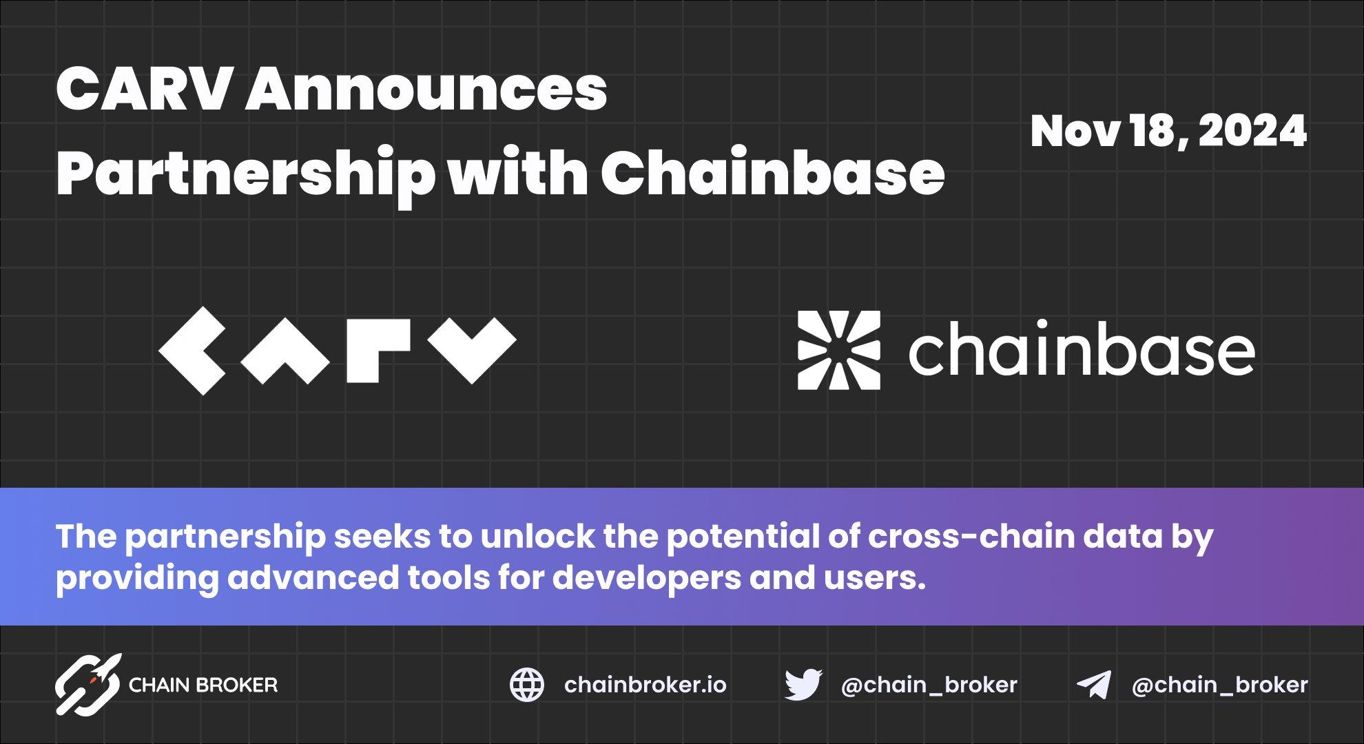 CARV Partners with Chainbase to Advance AI-Era Data Utilization CARV Partners with Chainbase to Advance AI-Era Data Utilization
