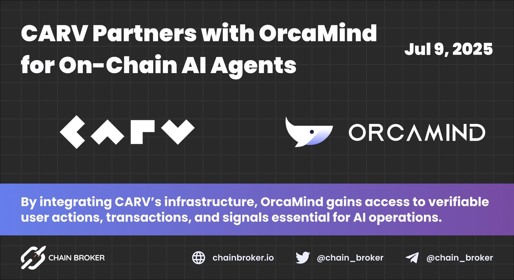 CARV Partners with OrcaMind For On-Chain AI Agents CARV Partners with OrcaMind For On-Chain AI Agents