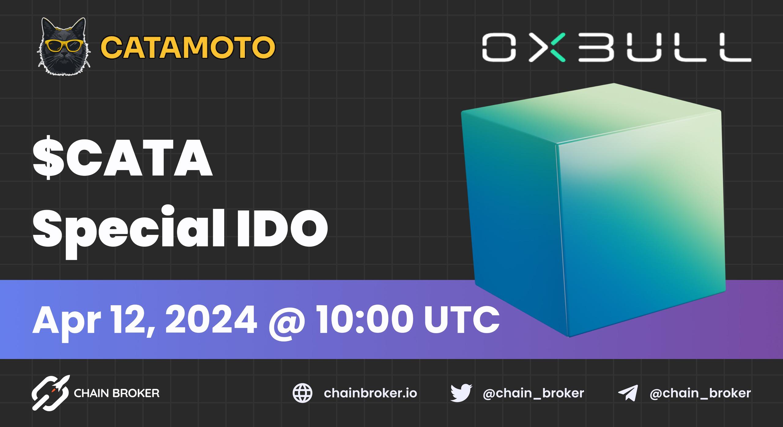 $CATA Token Sale on Oxbull announced $CATA Token Sale on Oxbull announced