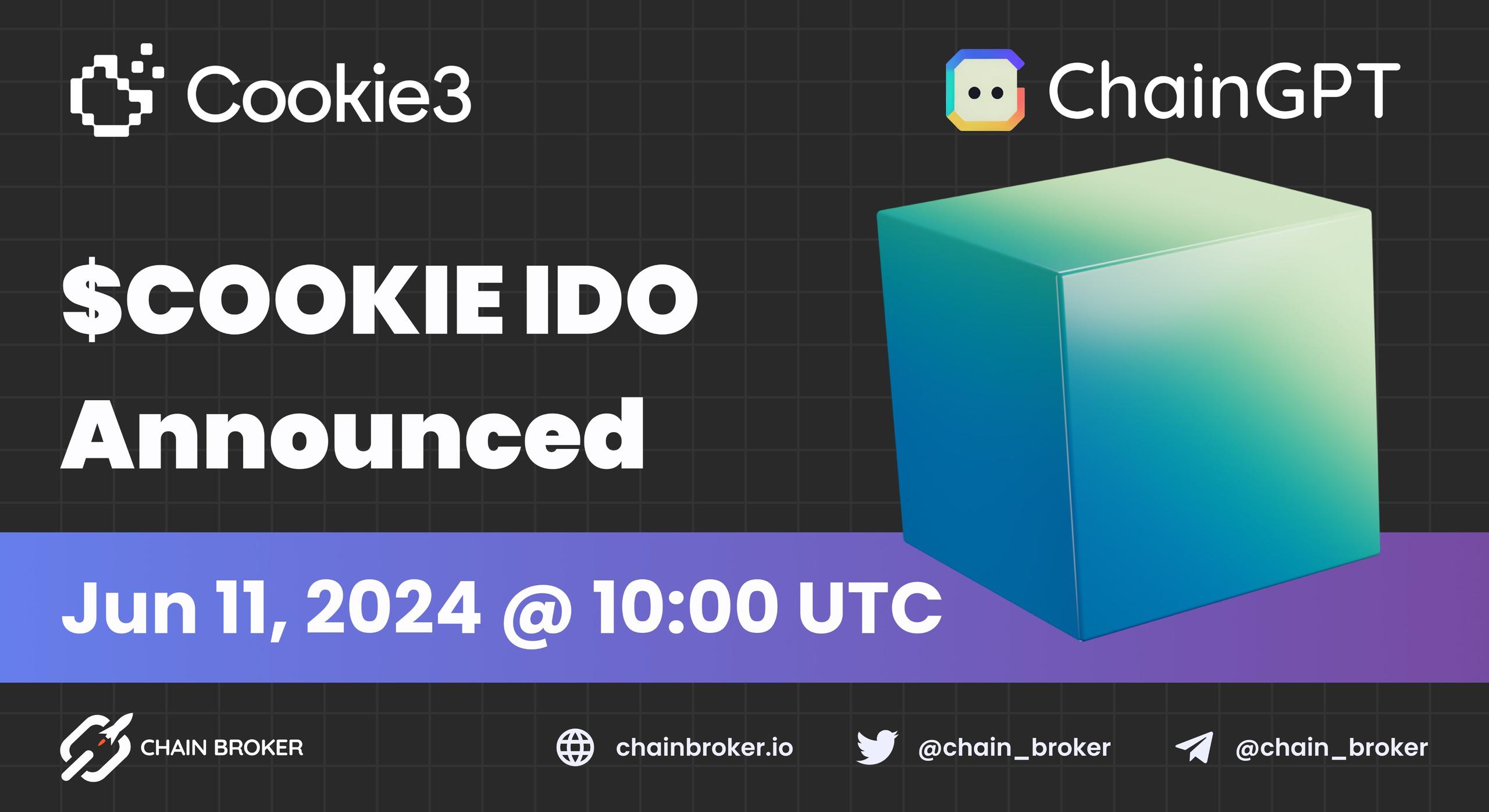 Cookie3 IDO on ChainGPT Pad Announced Cookie3 IDO on ChainGPT Pad Announced