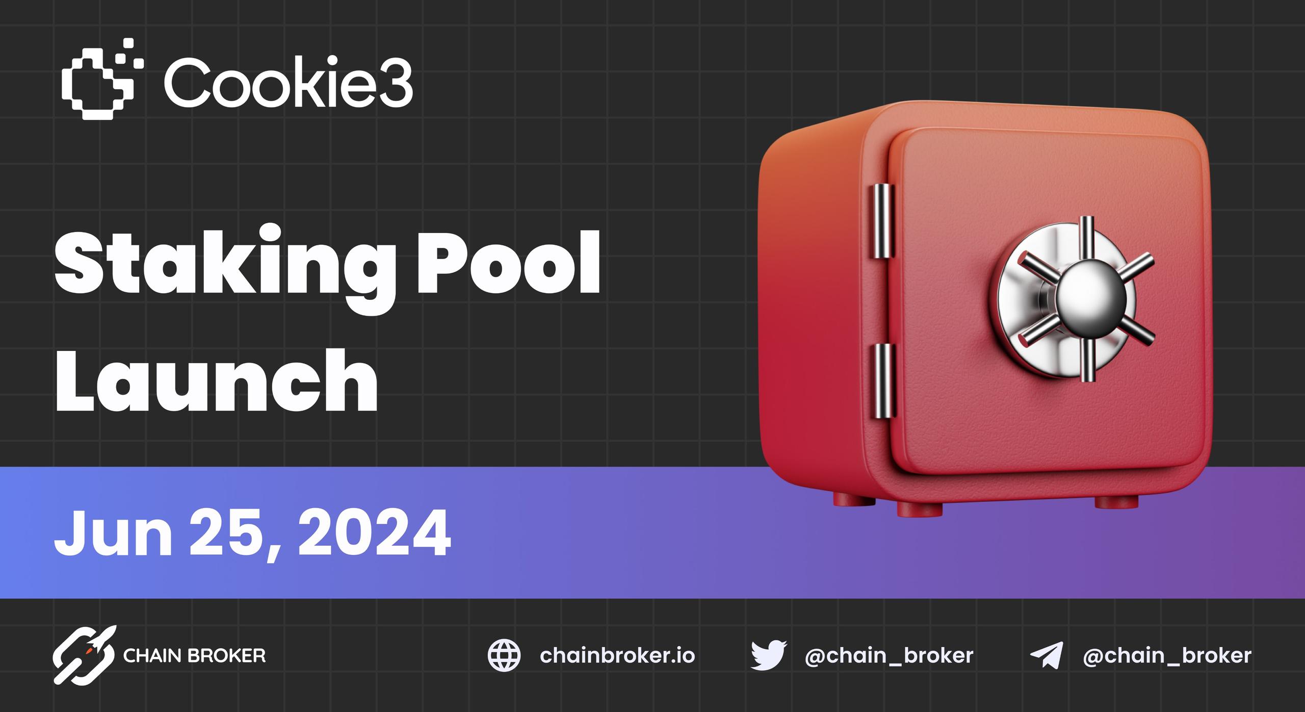 Cookie3 Launches a $1.2M Staking Pool Cookie3 Launches a $1.2M Staking Pool