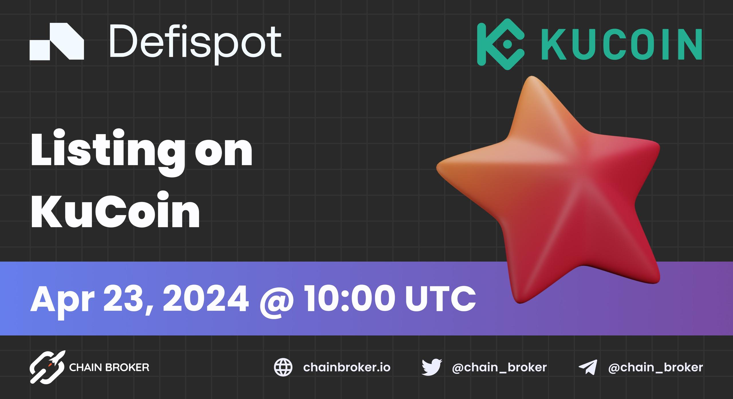Defispot gets Listed on Kucoin