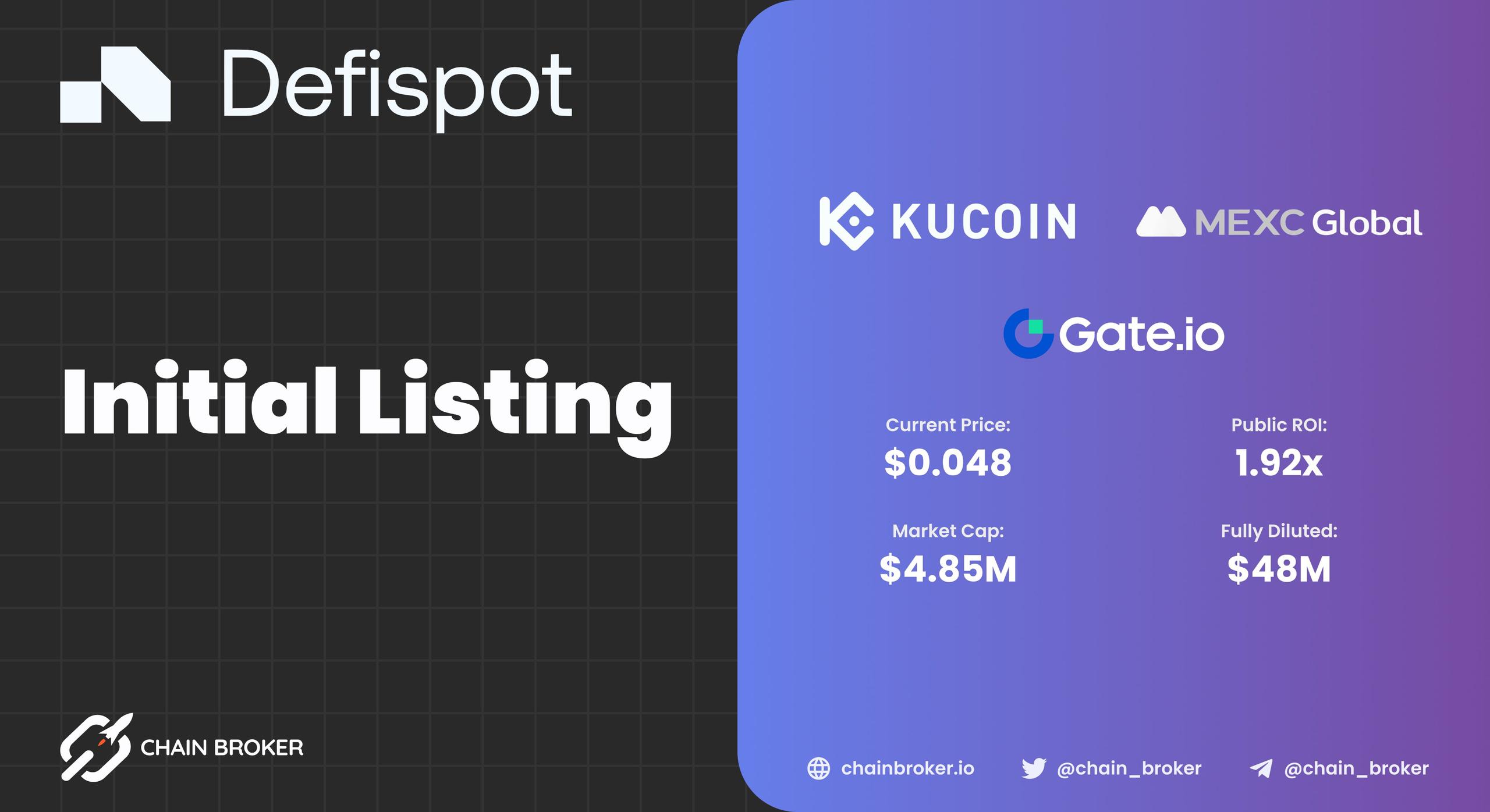Defispot has been Listed on multiple exchanges. Defispot has been Listed on multiple exchanges.