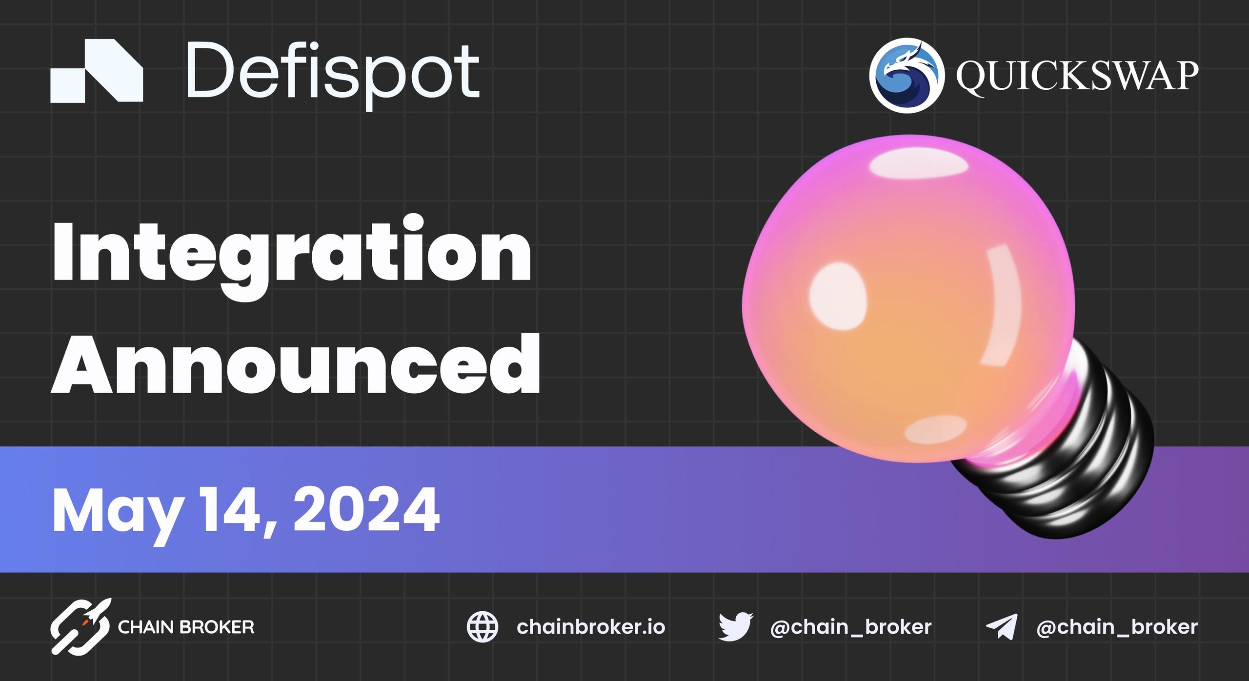 Defispot Integrates with QuickSwap Defispot Integrates with QuickSwap