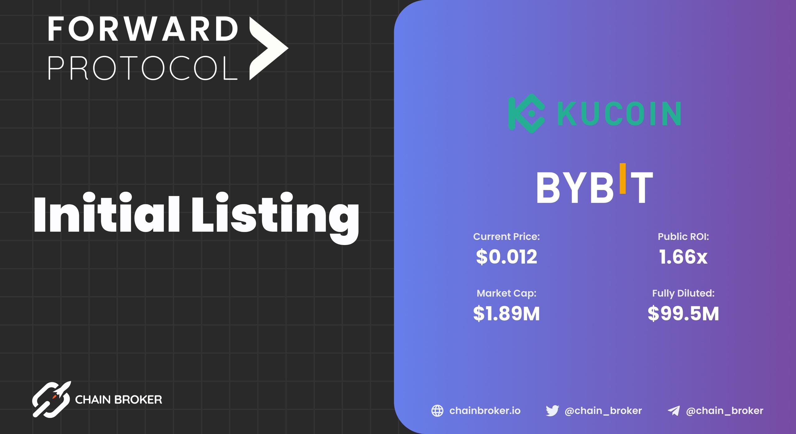 Forward Protocol has been listed on Kucoin and Bybit Forward Protocol has been listed on Kucoin and Bybit