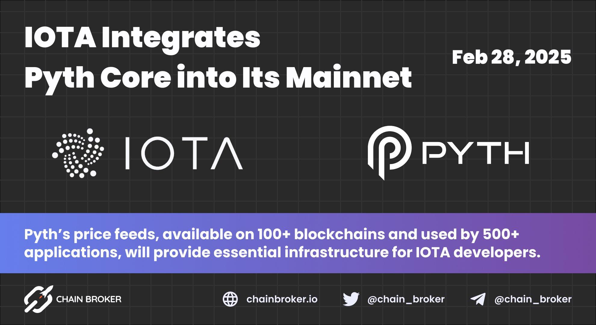 IOTA Integrates Pyth Core into Its Mainnet IOTA Integrates Pyth Core into Its Mainnet