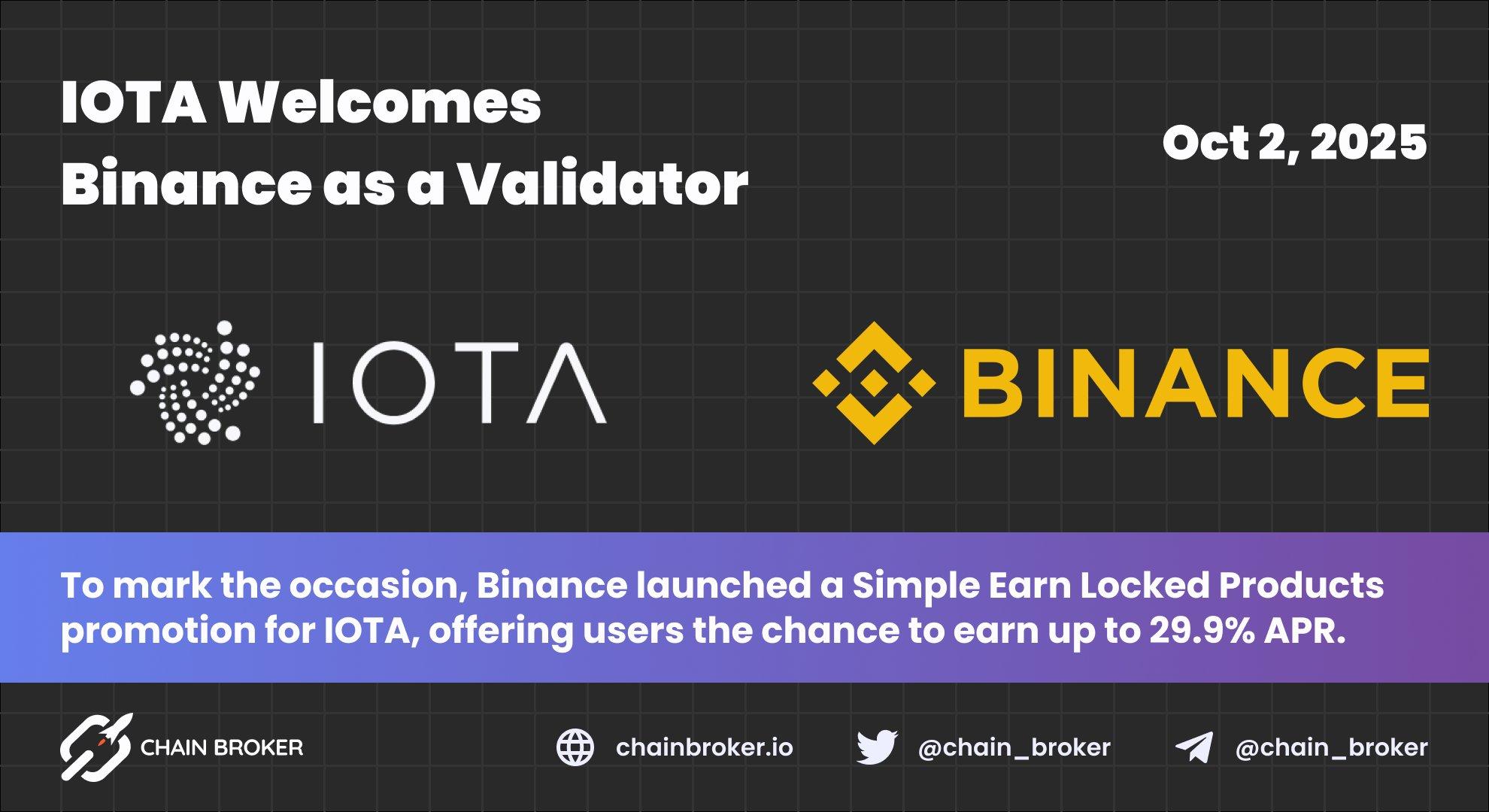 IOTA Welcomes Binance as a Validator IOTA Welcomes Binance as a Validator