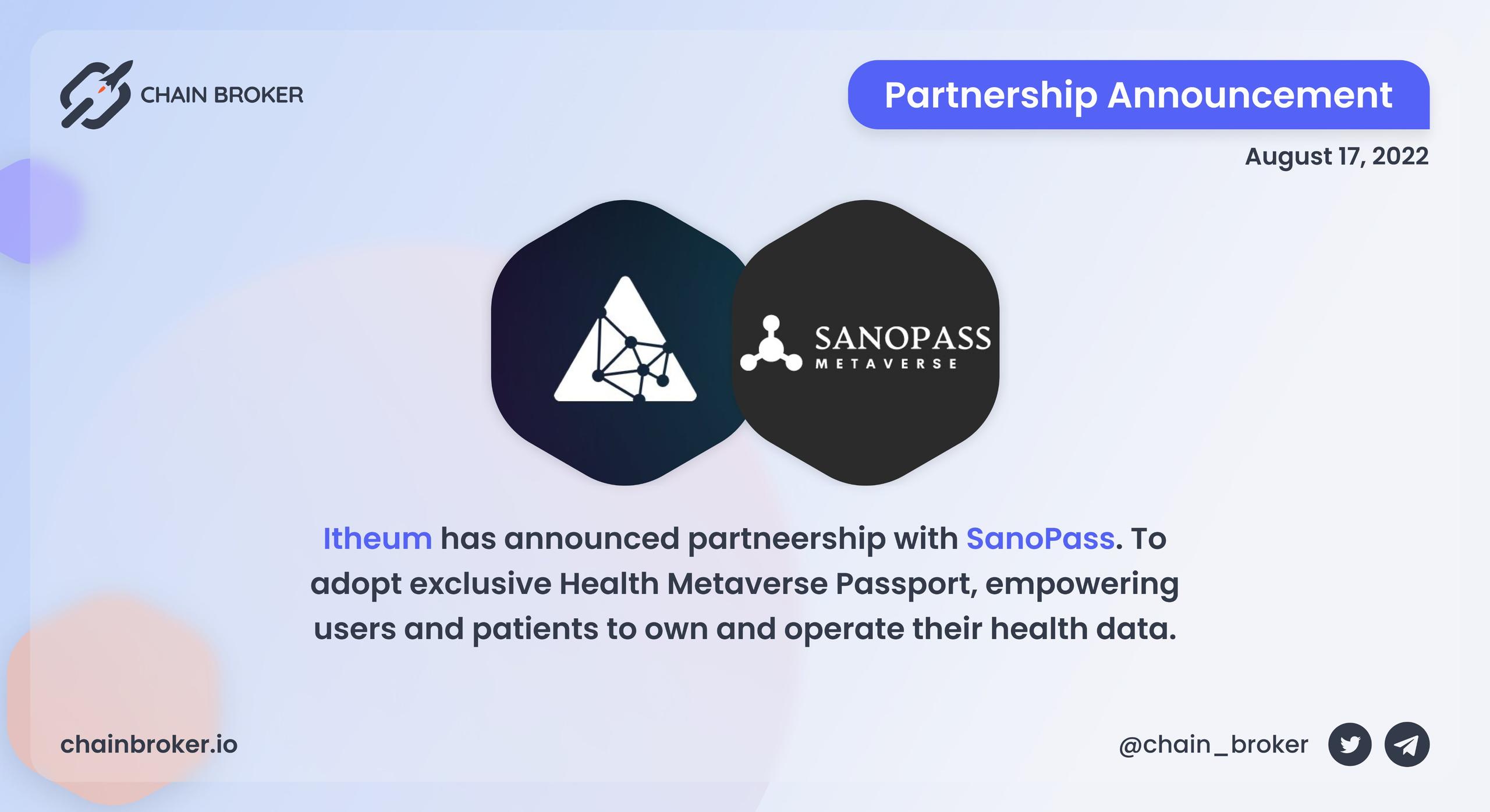 Itheum Sanopass partnership Itheum Sanopass partnership