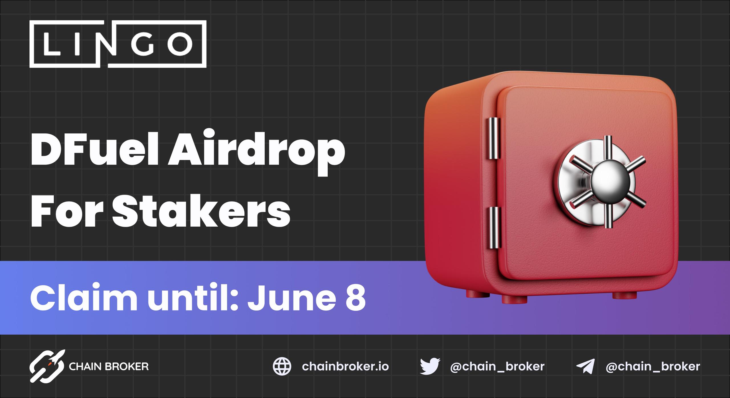 Lingo Launches $50,000 DFuel Airdrop for $LINGO Stakers Lingo Launches $50,000 DFuel Airdrop for $LINGO Stakers