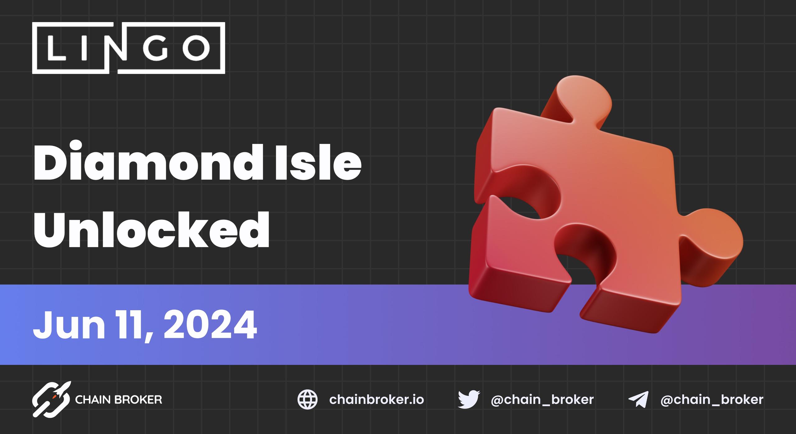 Lingo's Diamond Isle Unlocking Today Lingo's Diamond Isle Unlocking Today
