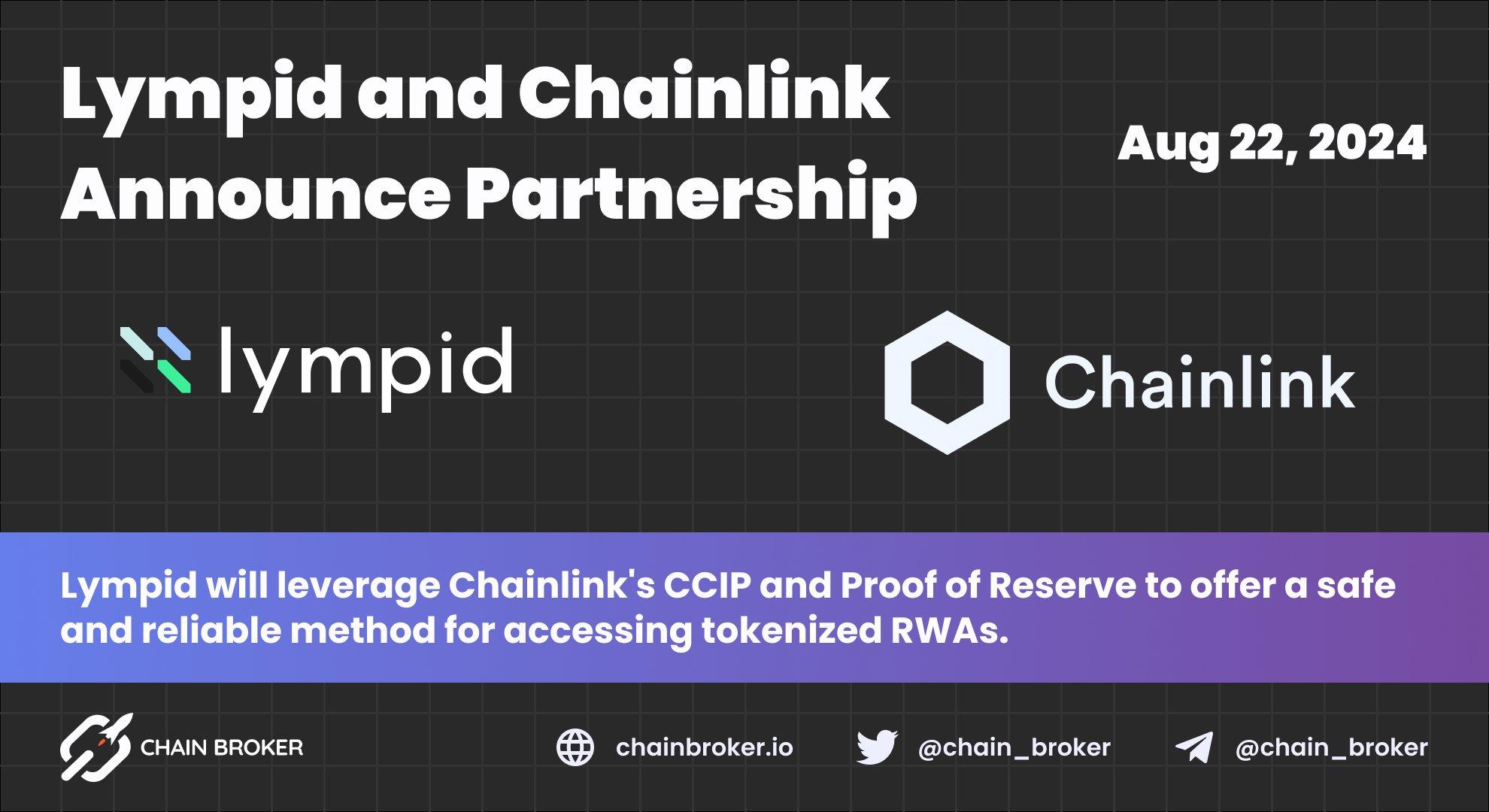 Lympid and Chainlink Announce Partnership Lympid and Chainlink Announce Partnership