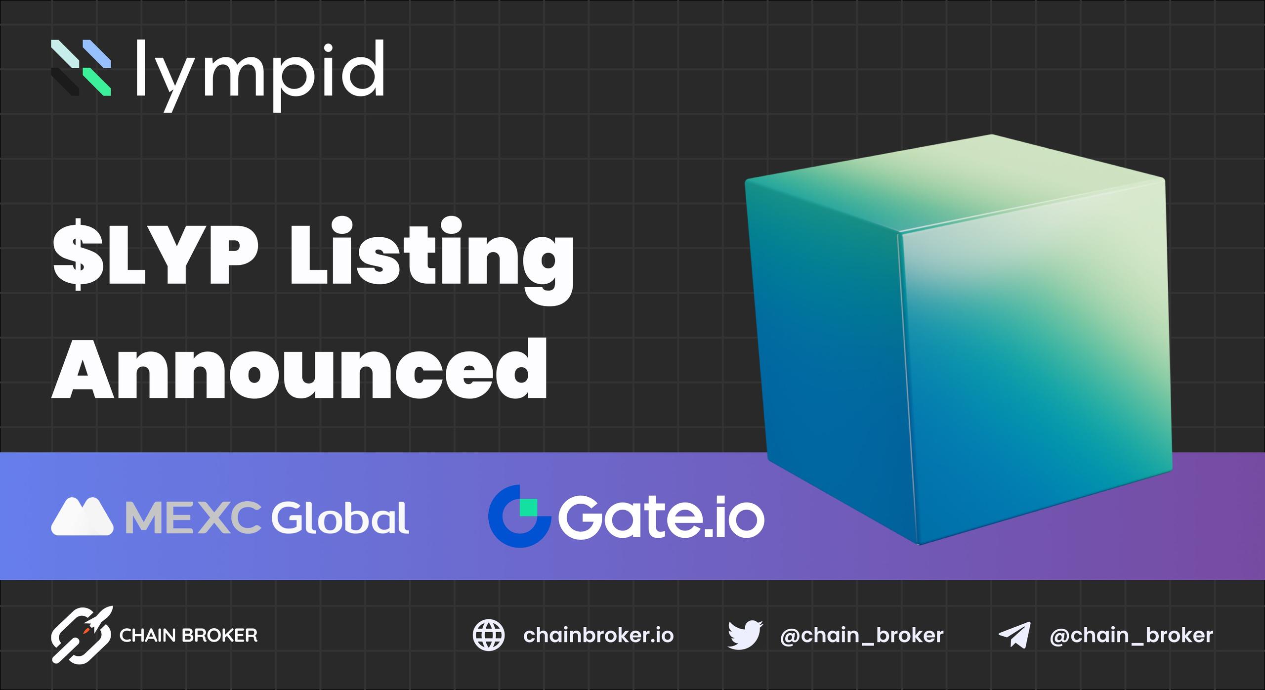 Lympid Announces $LYP Token Listing Lympid Announces $LYP Token Listing