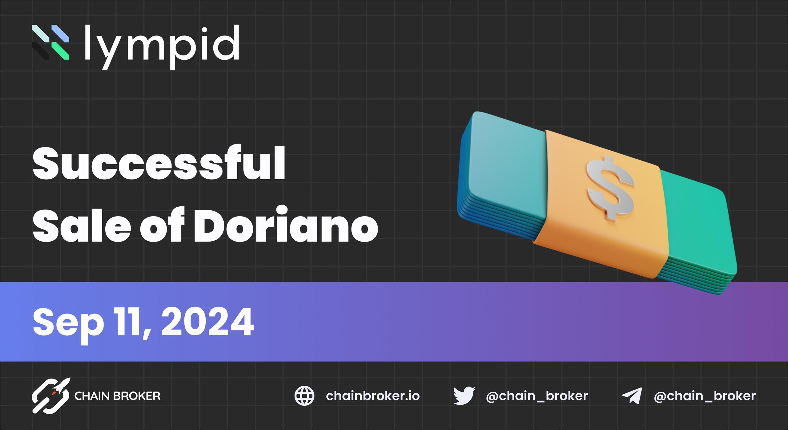 Lympid Announces the Sale of Doriano Lympid Announces the Sale of Doriano