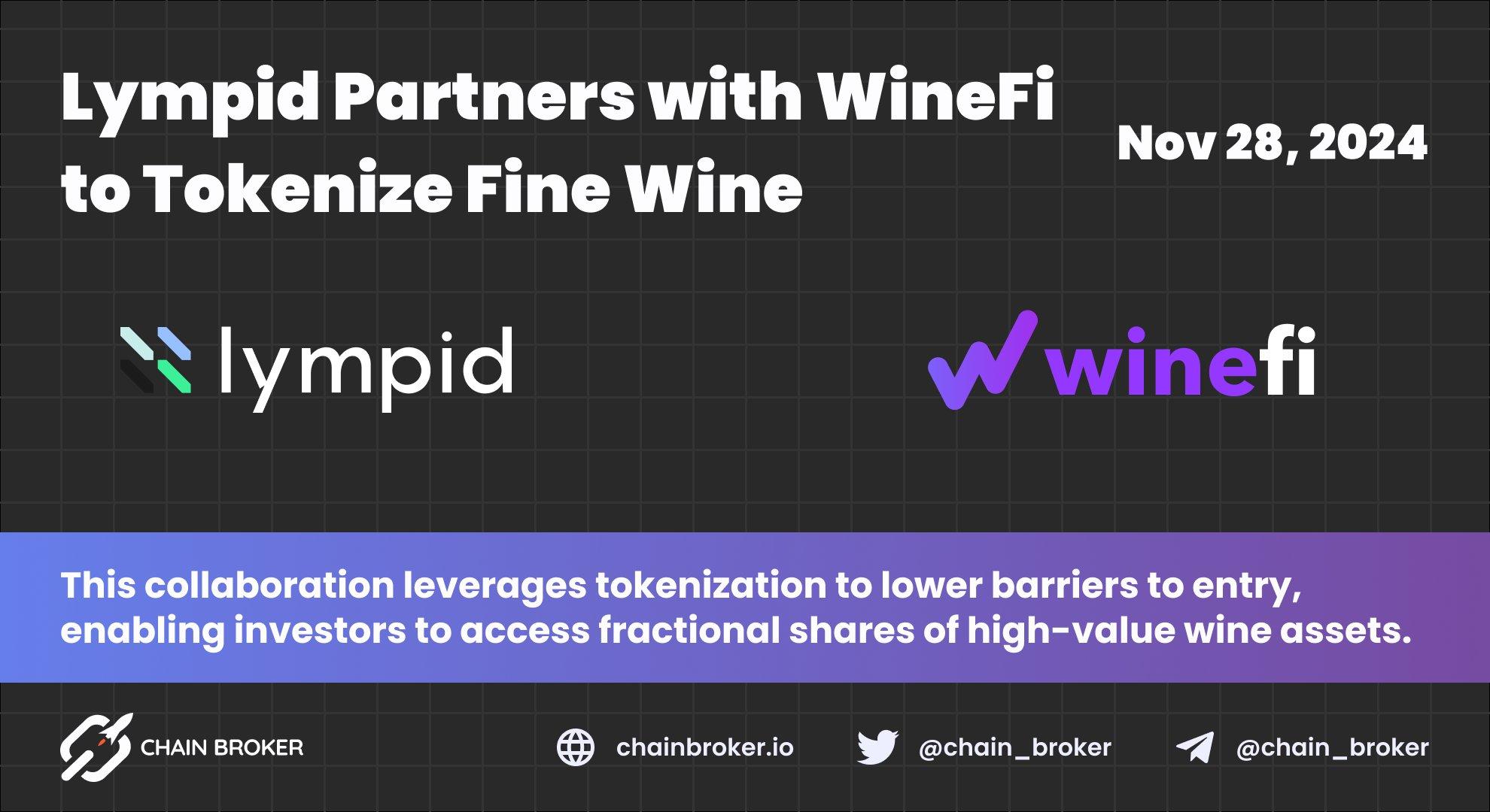 Lympid Partners with WineFi to Tokenize Fine Wine Investments Lympid Partners with WineFi to Tokenize Fine Wine Investments