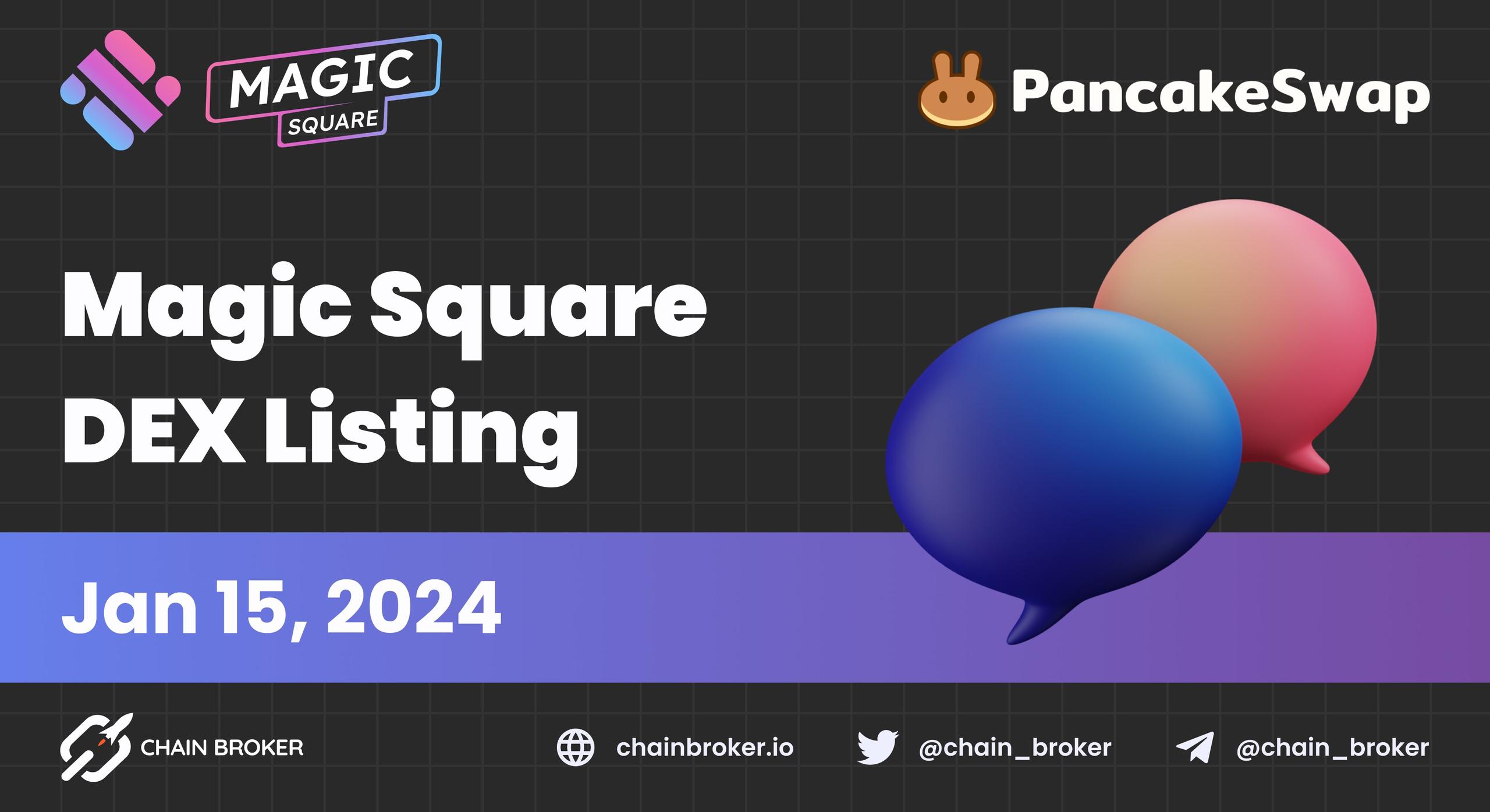 Magic Square has been listed on PancakeSwap Magic Square has been listed on PancakeSwap