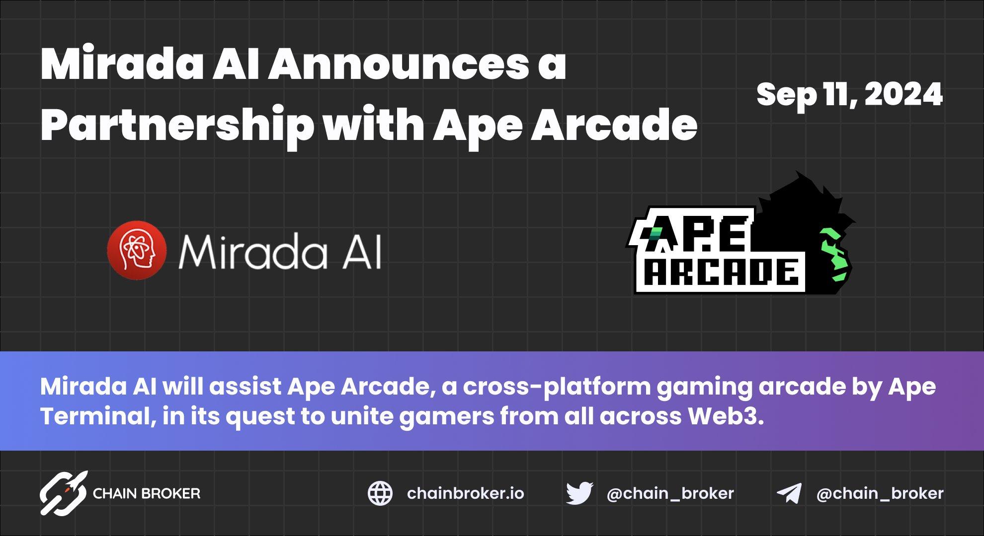 Mirada AI Teams Up with Ape Arcade Mirada AI Teams Up with Ape Arcade