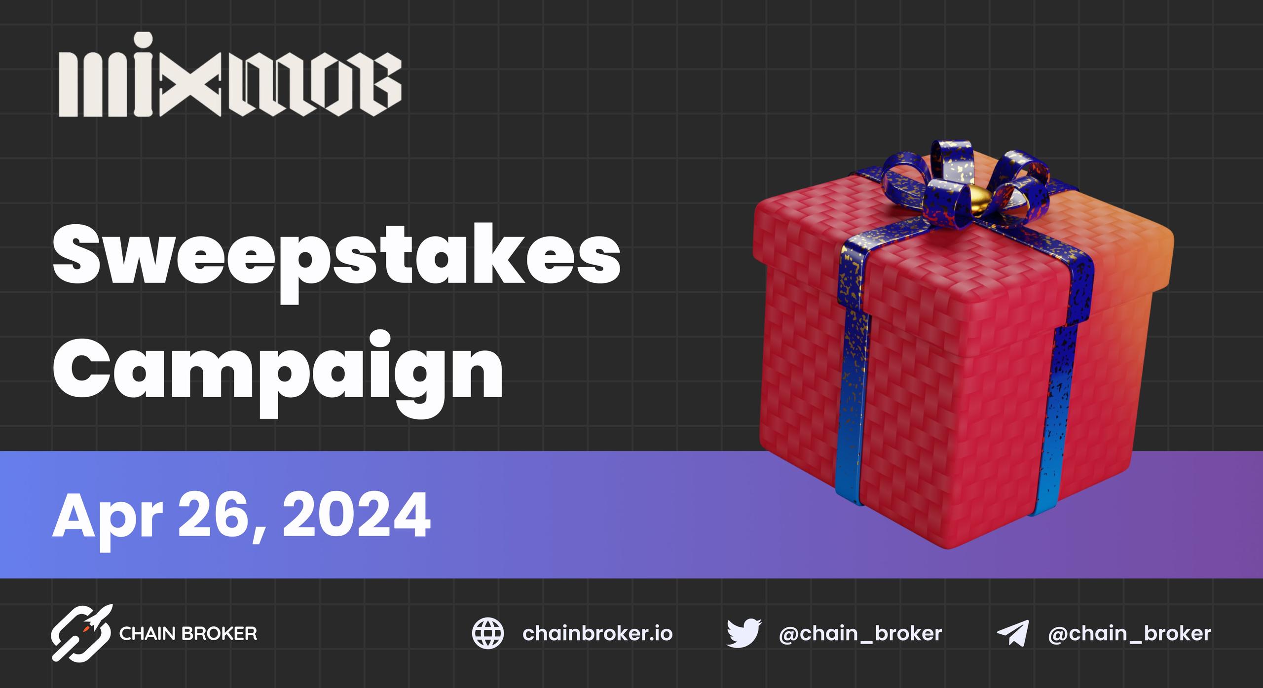 MixMob Sweepstakes Campaign Announced MixMob Sweepstakes Campaign Announced