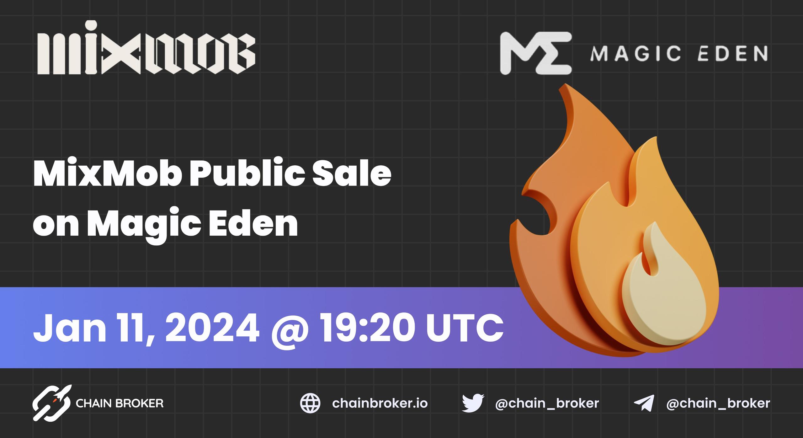 MixMob will conduct Public Sale on Magic Eden MixMob will conduct Public Sale on Magic Eden