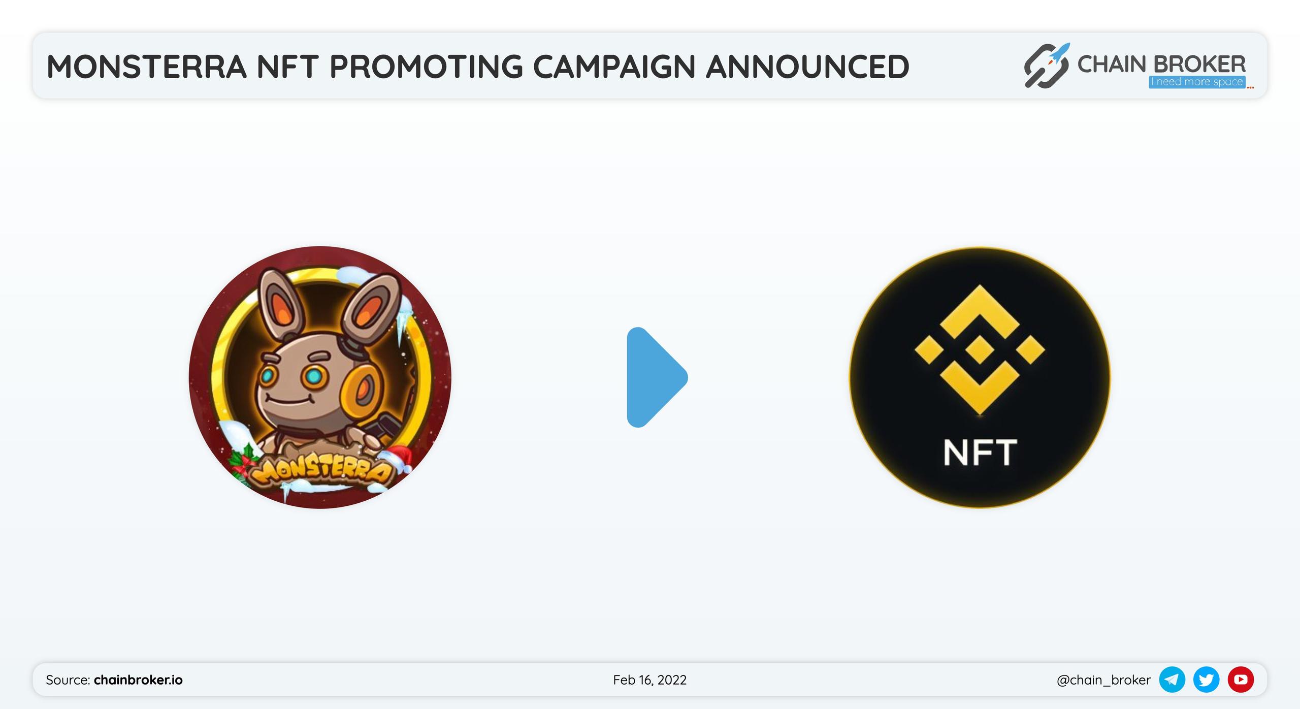 Monsterra has partnered with The BinanceNFT for an NFT promotion campaign. Monsterra has partnered with The BinanceNFT for an NFT promotion campaign.
