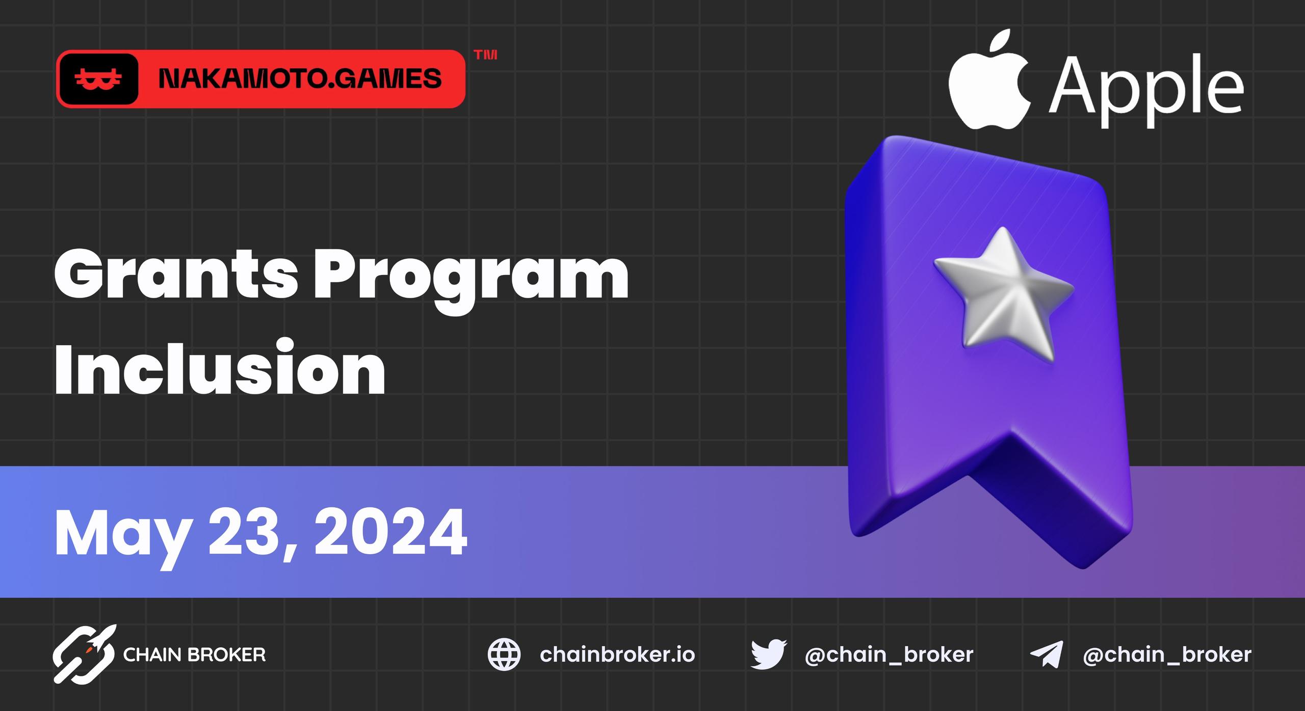 Nakamoto Games joins Apple's Grants Program Nakamoto Games joins Apple's Grants Program