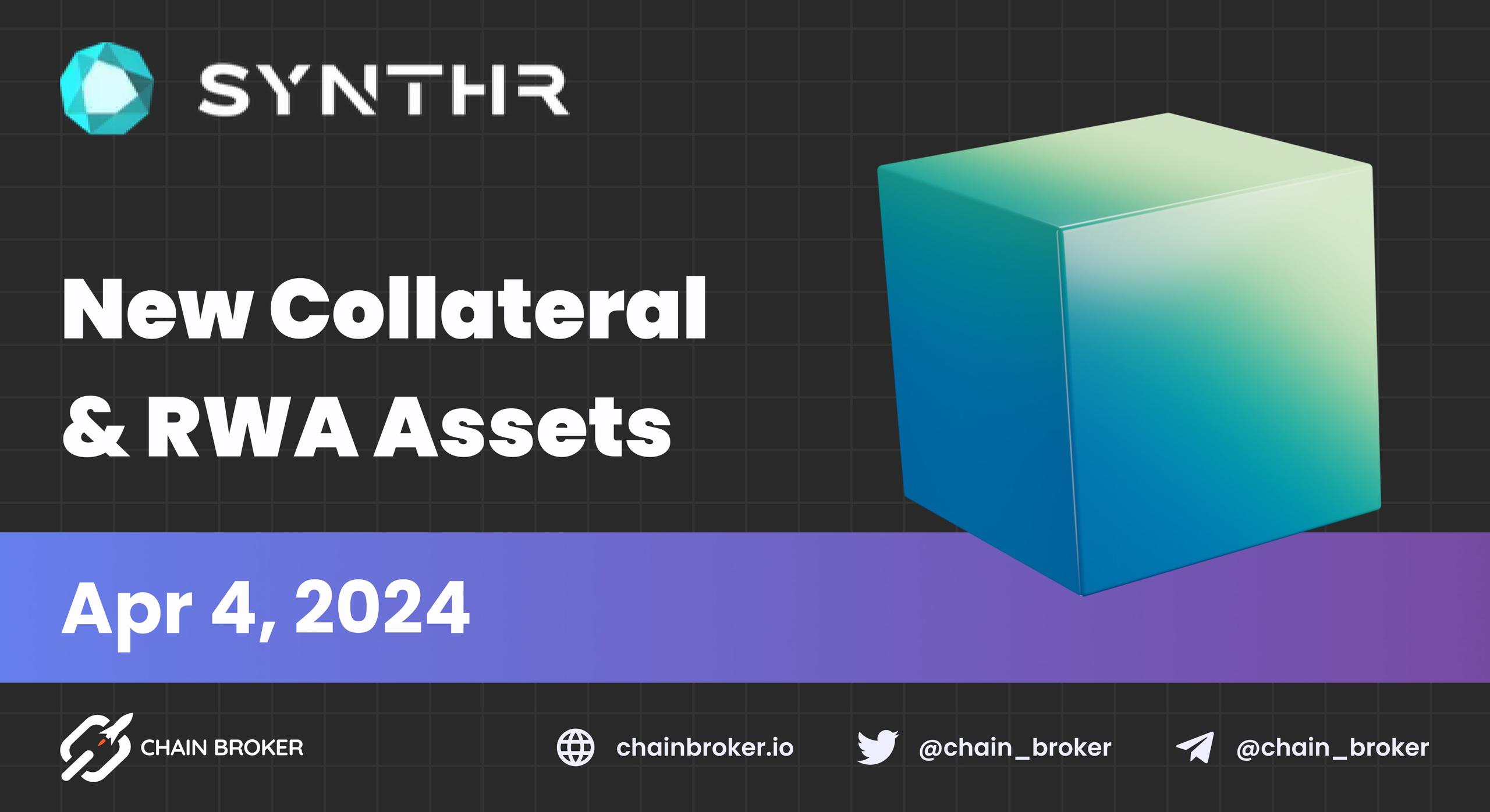 New Collateral Picks and RWA Assets on SYNTHR Testnet New Collateral Picks and RWA Assets on SYNTHR Testnet